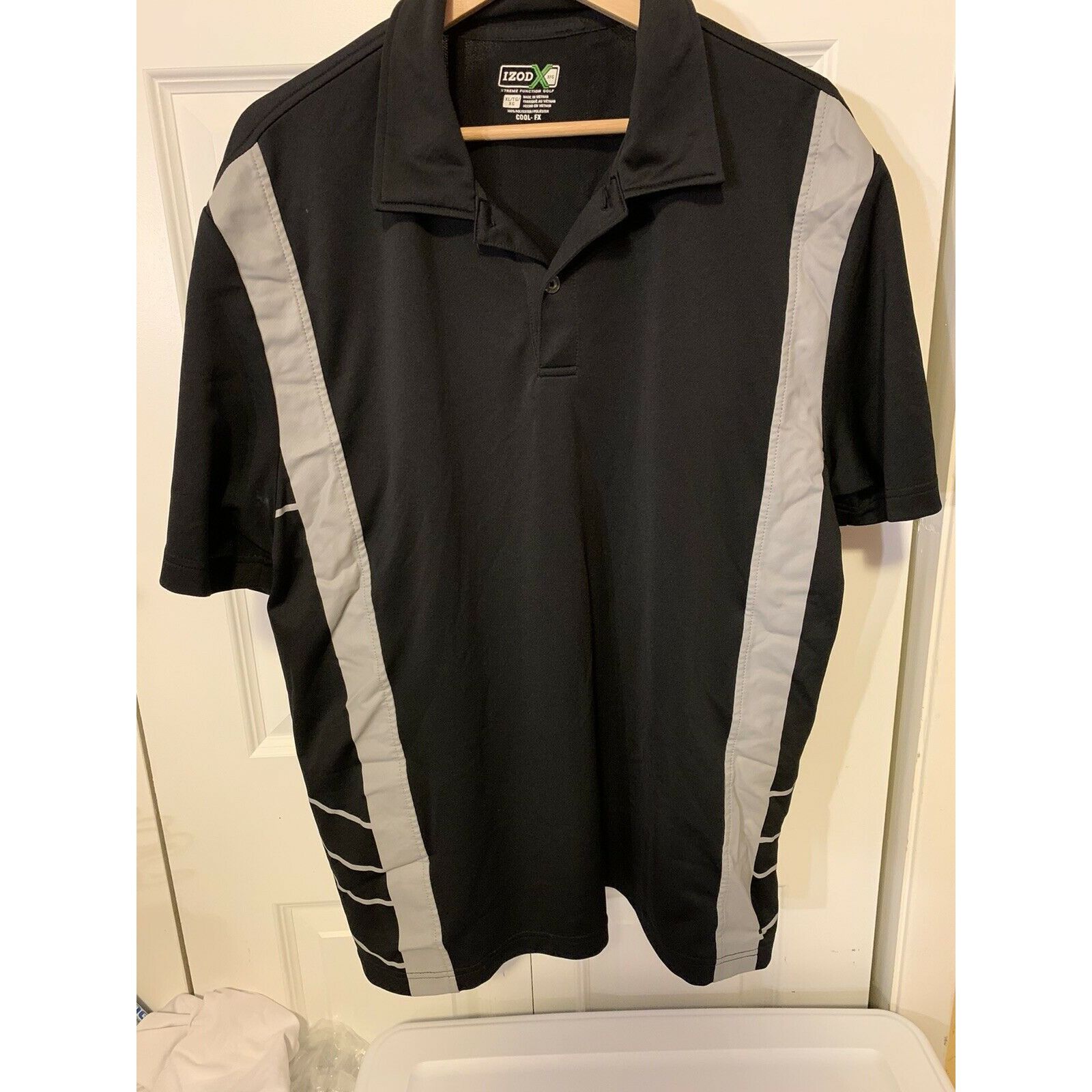 Izod IZOD Golf Men’s Sz XL Polo Shirt Black Cool-FX Extreme Funct Size US XL / EU 56 / 4 - 7 Thumbnail