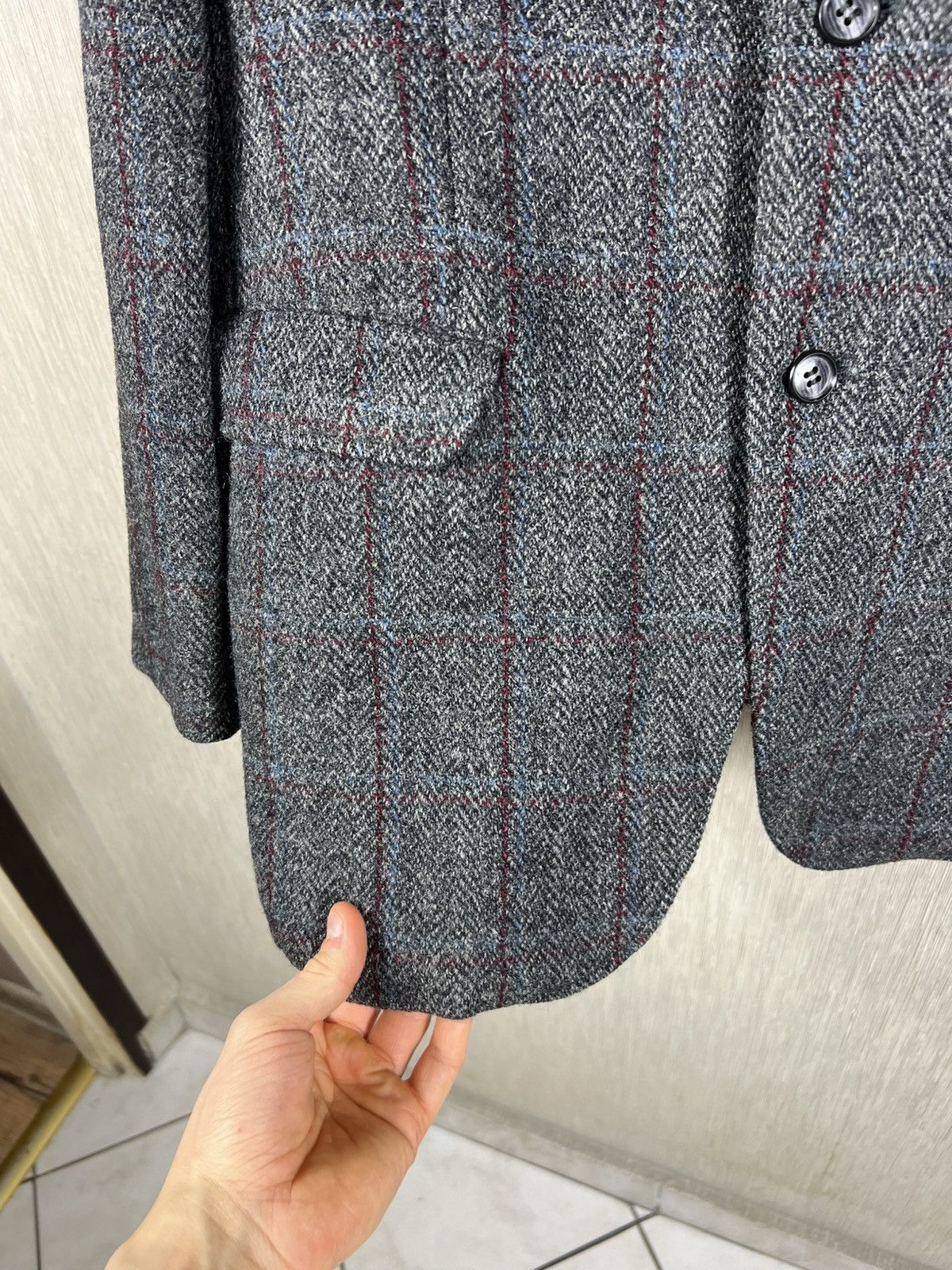 Harris Tweed Vintage 90s Harris Tweed wool light checked blazer jacket Size US L / EU 52-54 / 3 - 10 Thumbnail