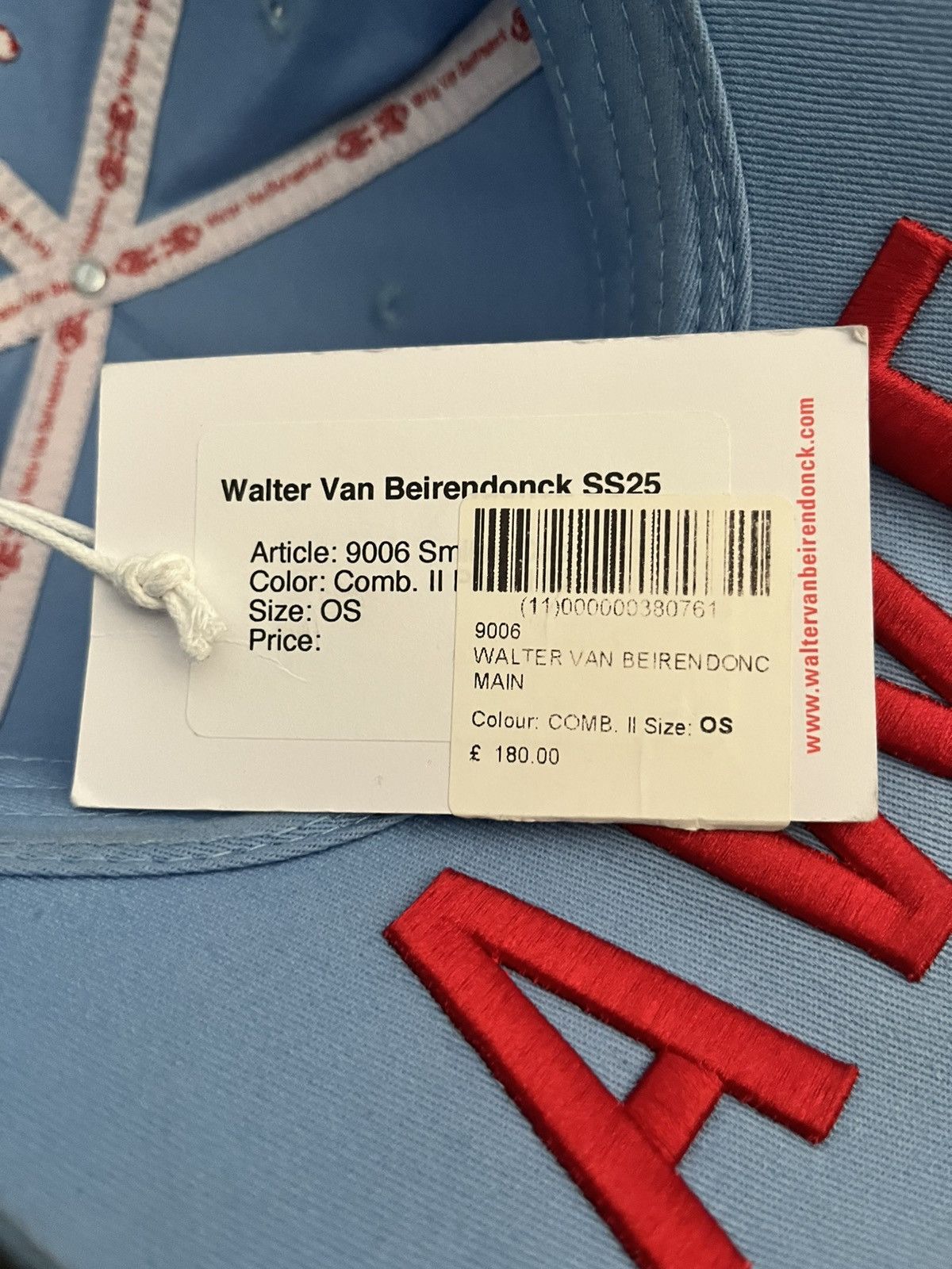 Walter Van Beirendonck Walter Van Bierendonck SS25 W Slogan Cap Size ONE SIZE - 5 Thumbnail