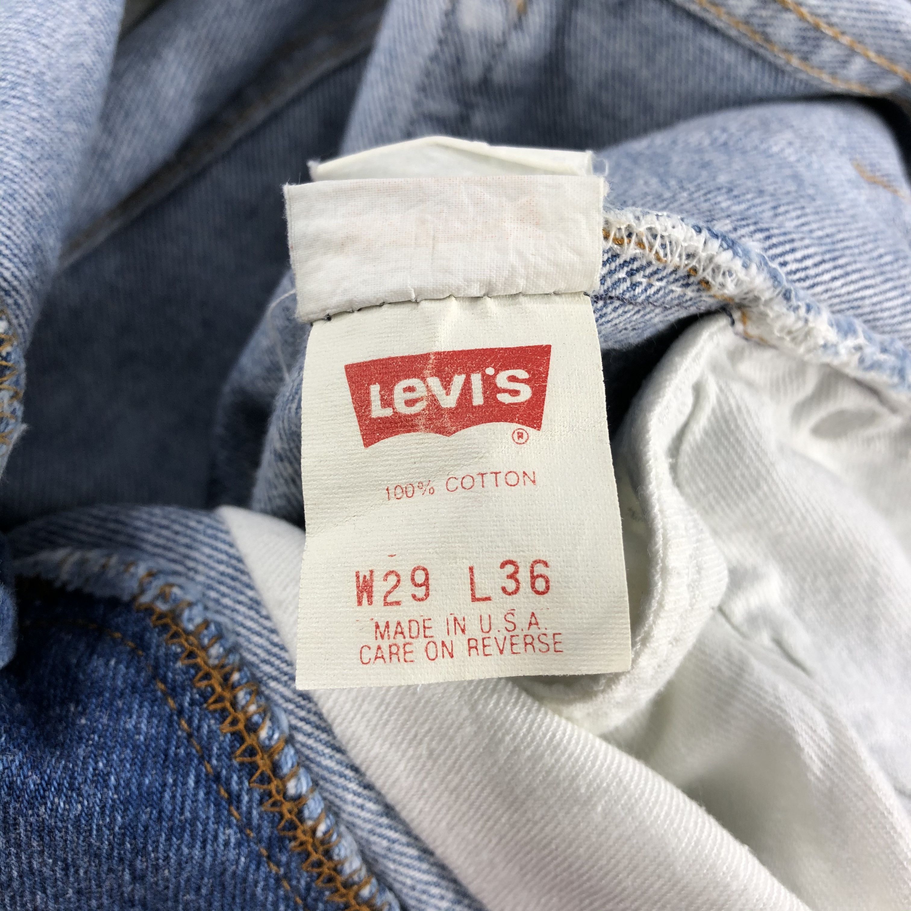 Levi's 90s Vintage Light Wash Levis 501 Jeans-J1909 Size US 28 / EU 44 - 13 Thumbnail