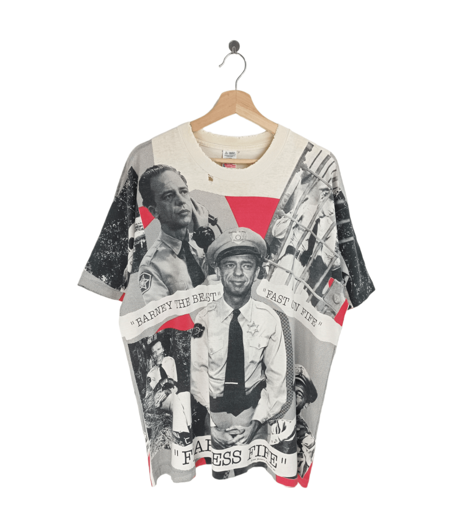 image of Series x Vintage 1992 Distressed Barney Fearless Fife Mayberry in Refer Image, Men's (Size XL)