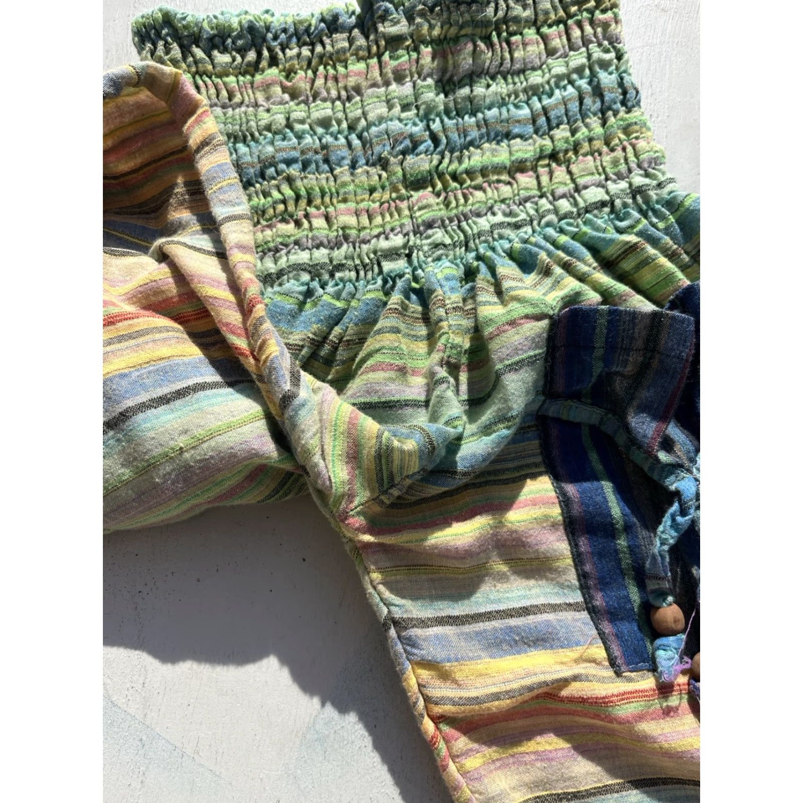 HARE Women's Pants Multicolor Harem OS Wide Baggy Parachute MC Hammer Hippie Pocket Size 42" / US 20 - 7 Thumbnail