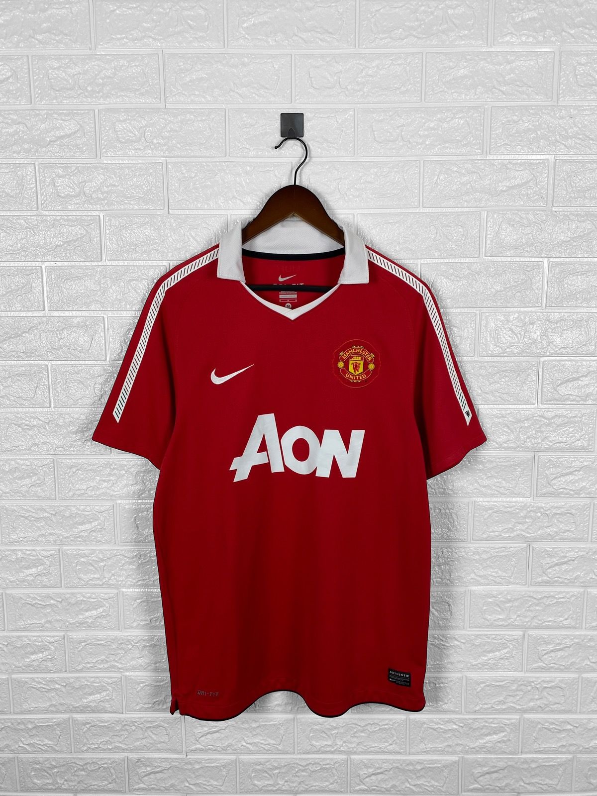Pre-owned Jersey X Nike Manchester United 2010 2011 Football Soccer Jersey In Red