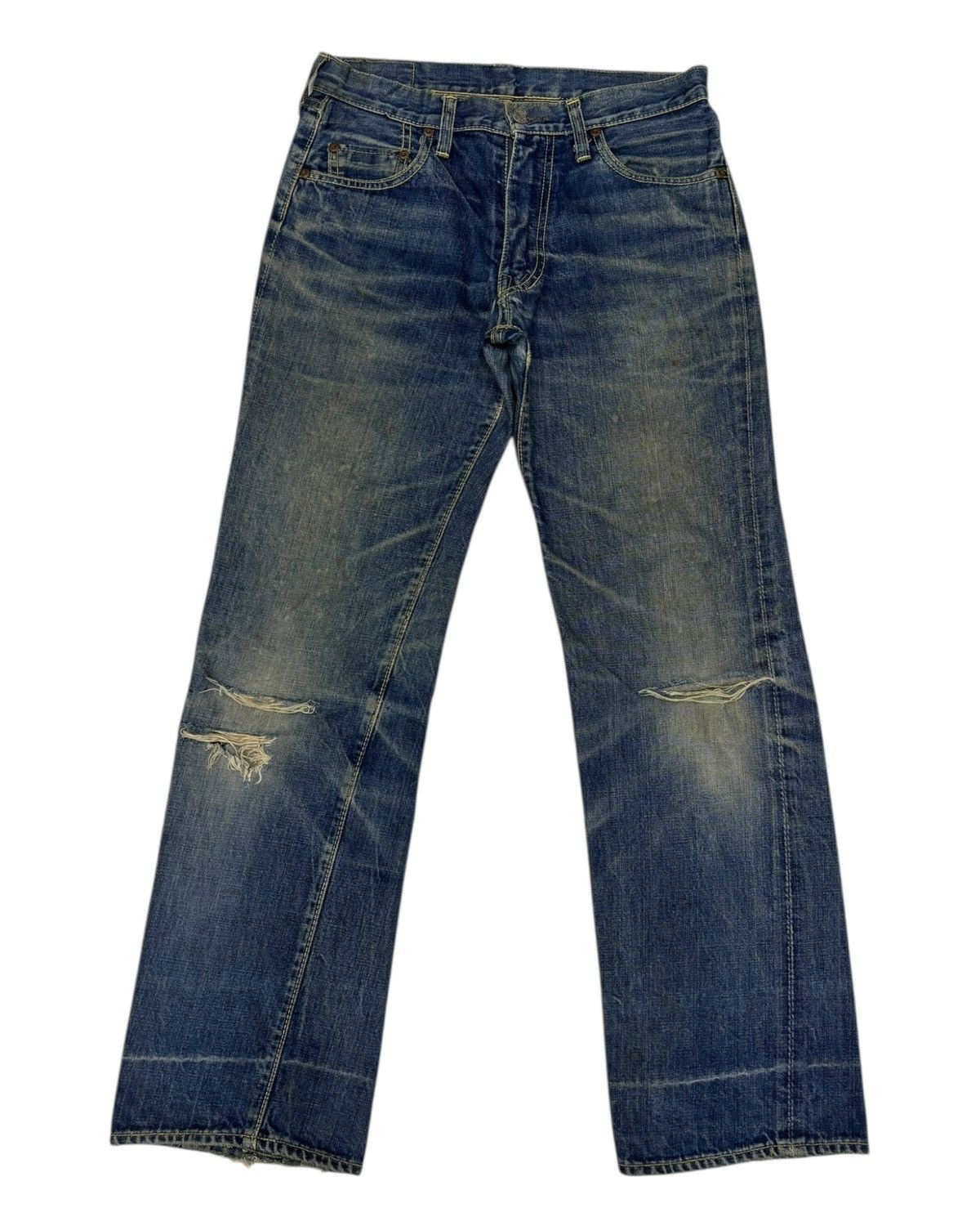 Kapital Vintage Big Stone Talon Zip Distressed Denim Jeans Size US 30 / EU 46 - 7 Thumbnail