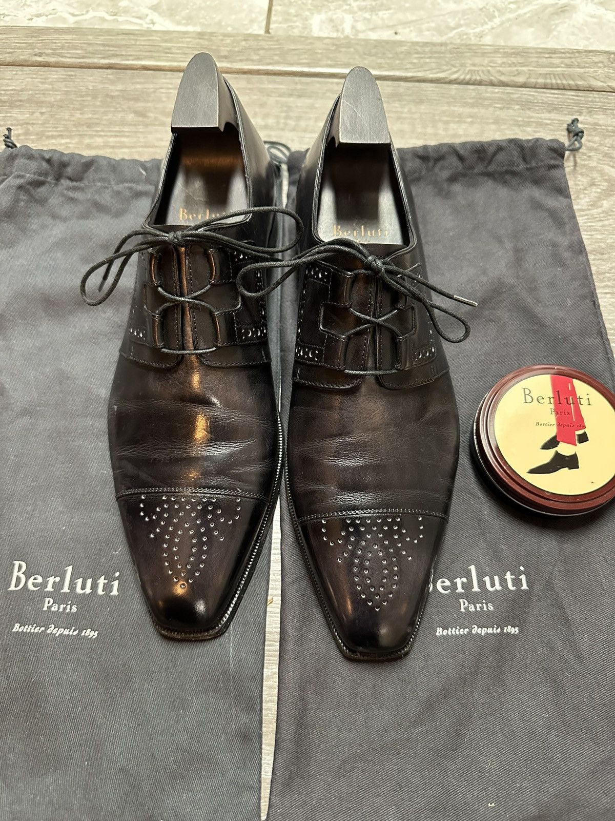 image of Berluti Dress Shoe in Black, Men's (Size 8)