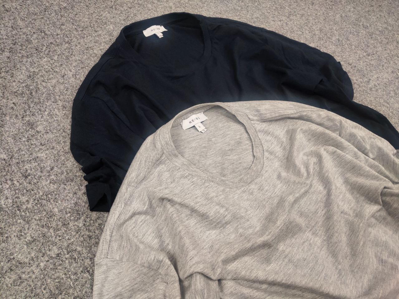 Reiss Reiss x2 Design Basic t-shirts Navy Gray minimalistic Tee Size US L / EU 52-54 / 3 - 4 Thumbnail