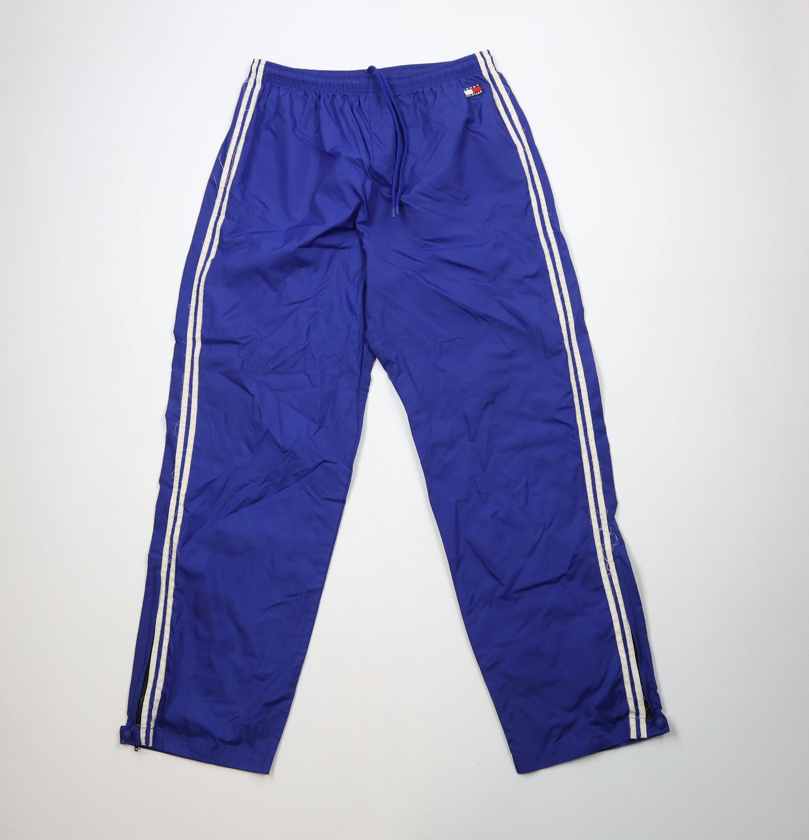 Tommy Hilfiger × Vintage Vintage 90s Tommy Hilfiger Striped Wide Leg Wind Pants Size US 36 / EU 52 - 1 Thumbnail