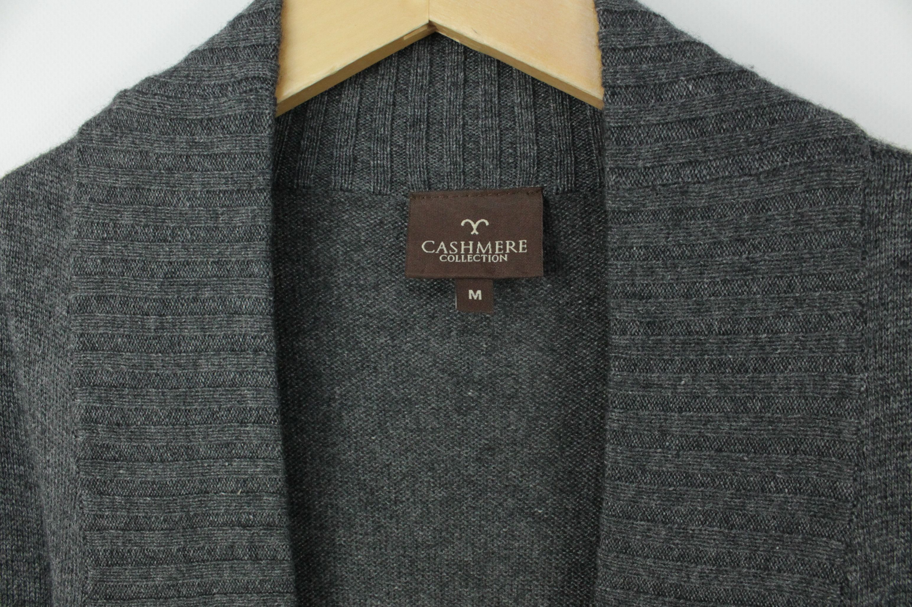 Other Cashmere Collection Long Cashmere Silk Gray Cardigan Size M / US 6-8 / IT 42-44 - 3 Thumbnail
