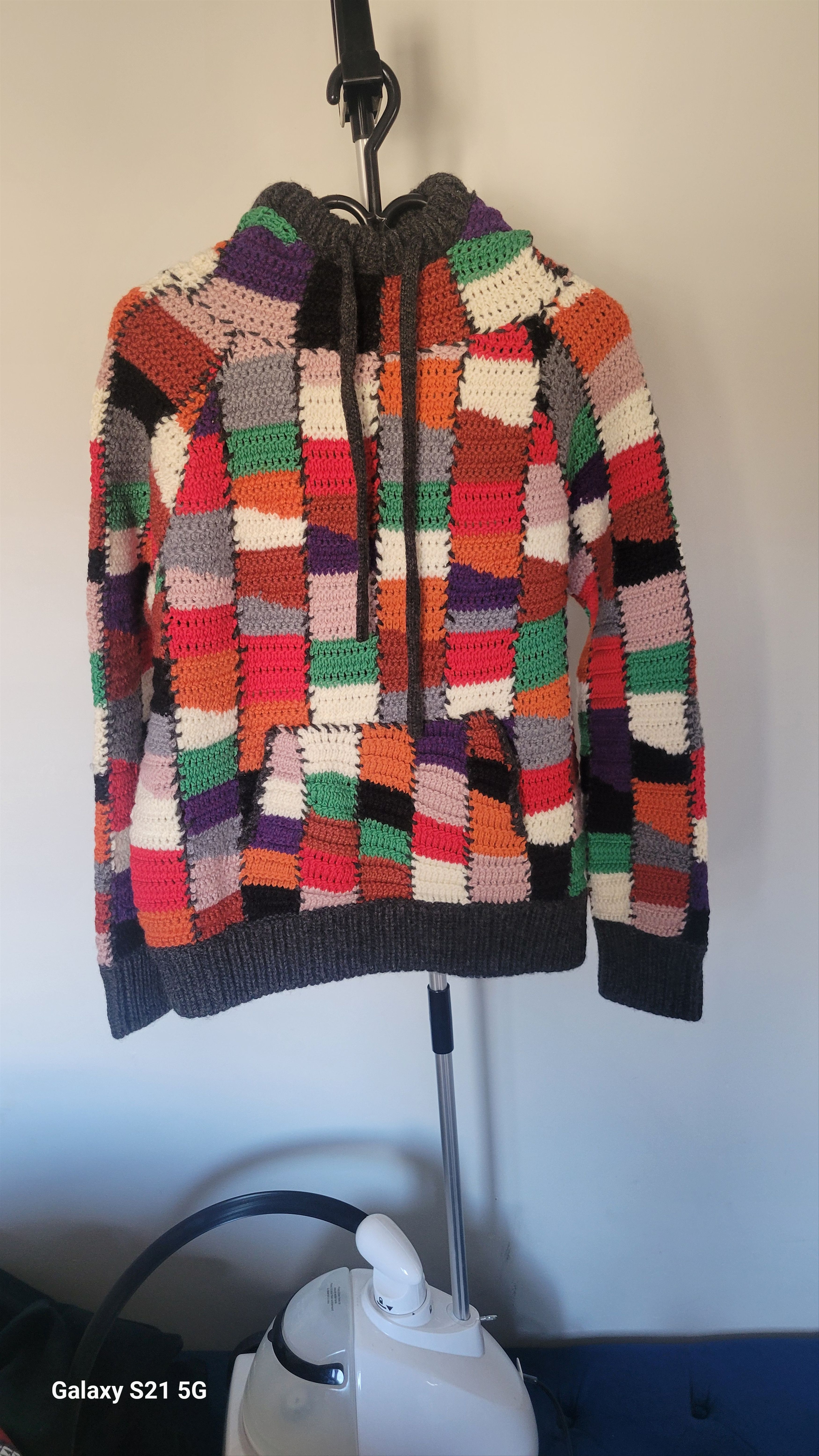 image of Marni Crochet Patchwork Knit Hoodie, Men's (Size Medium)