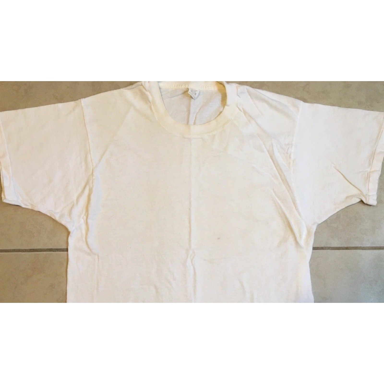 Fruit Of The Loom VINTAGE Fruit of the Loom Shirt Men M White 90s Grunge Punk Biker Surf Skate USA Single Stitch Size US M / EU 48-50 / 2 - 4 Thumbnail