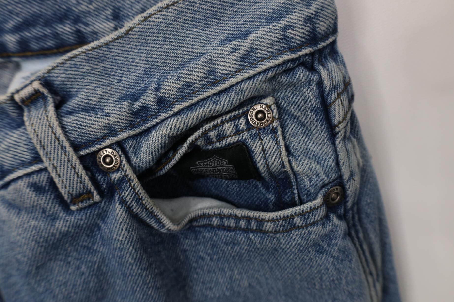 Harley Davidson Vintage Y2K 2003 Harley Davidson Straight Leg Denim Jeans Size US 30 / EU 46 - 8 Thumbnail