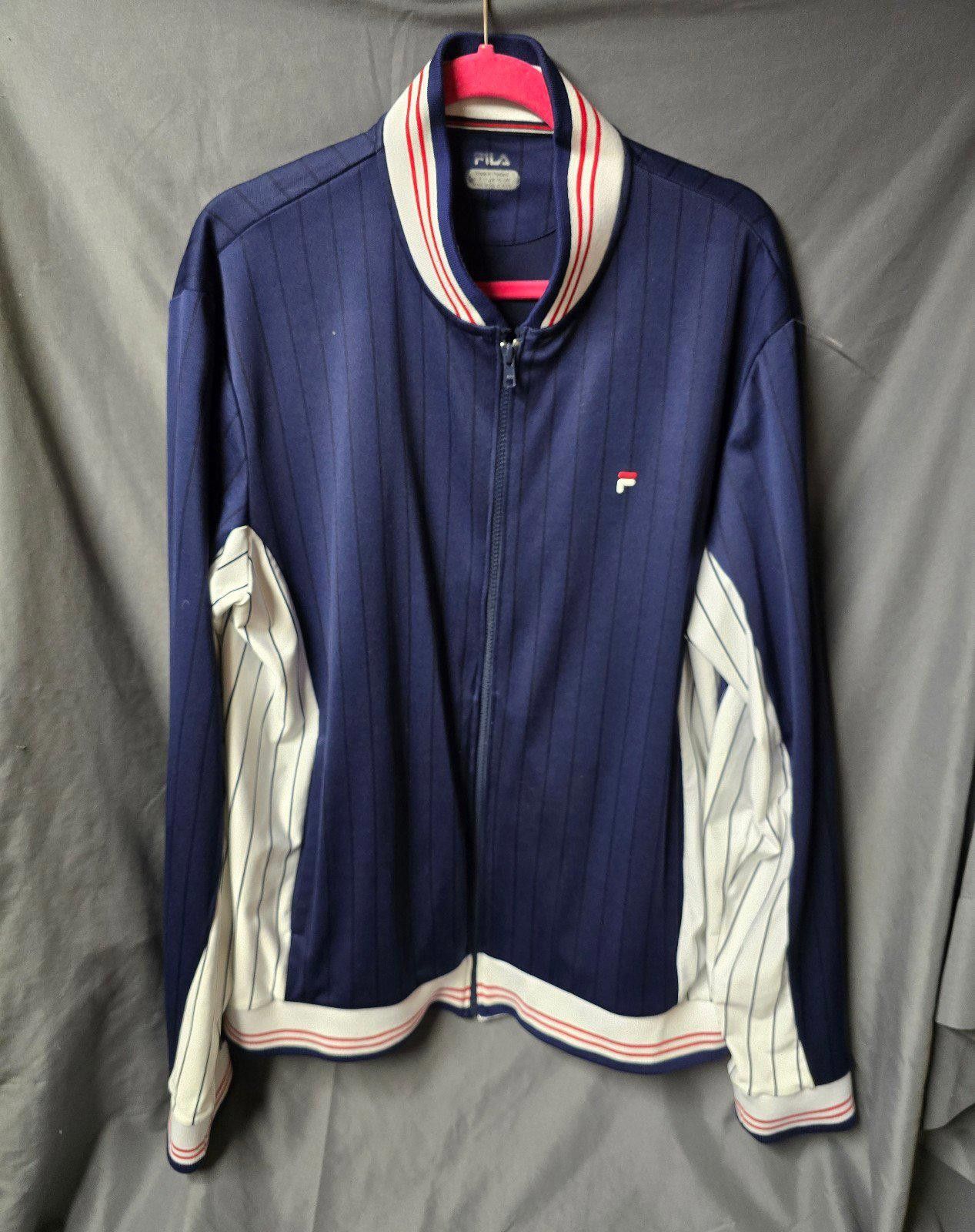 Fila Fila Tennis Track Jacket Settanta Pinstripe Vtg Sz XL Borg Size US XL / EU 56 / 4 - 1 Thumbnail