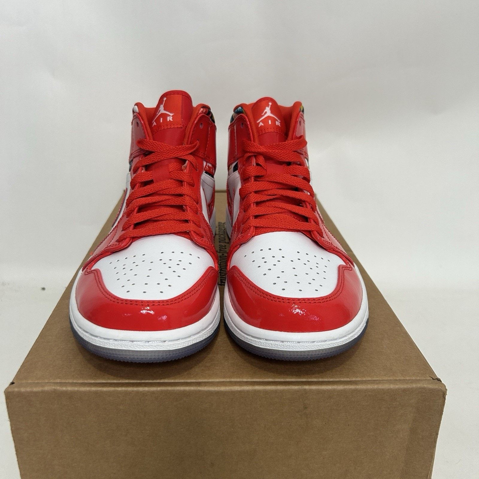 Jordan Brand Nike Air Jordan 1 Retro Mid SE “Barcelona Sweater Red White” Size US 8 / EU 41 - 2 Thumbnail
