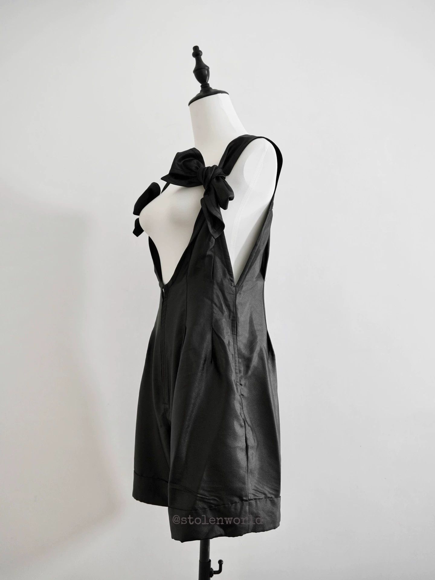 Limi Feu Limi Feu Bowknot Suspender Pants Black Shimmer S Size 26" / US 2 / IT 38 - 3 Thumbnail