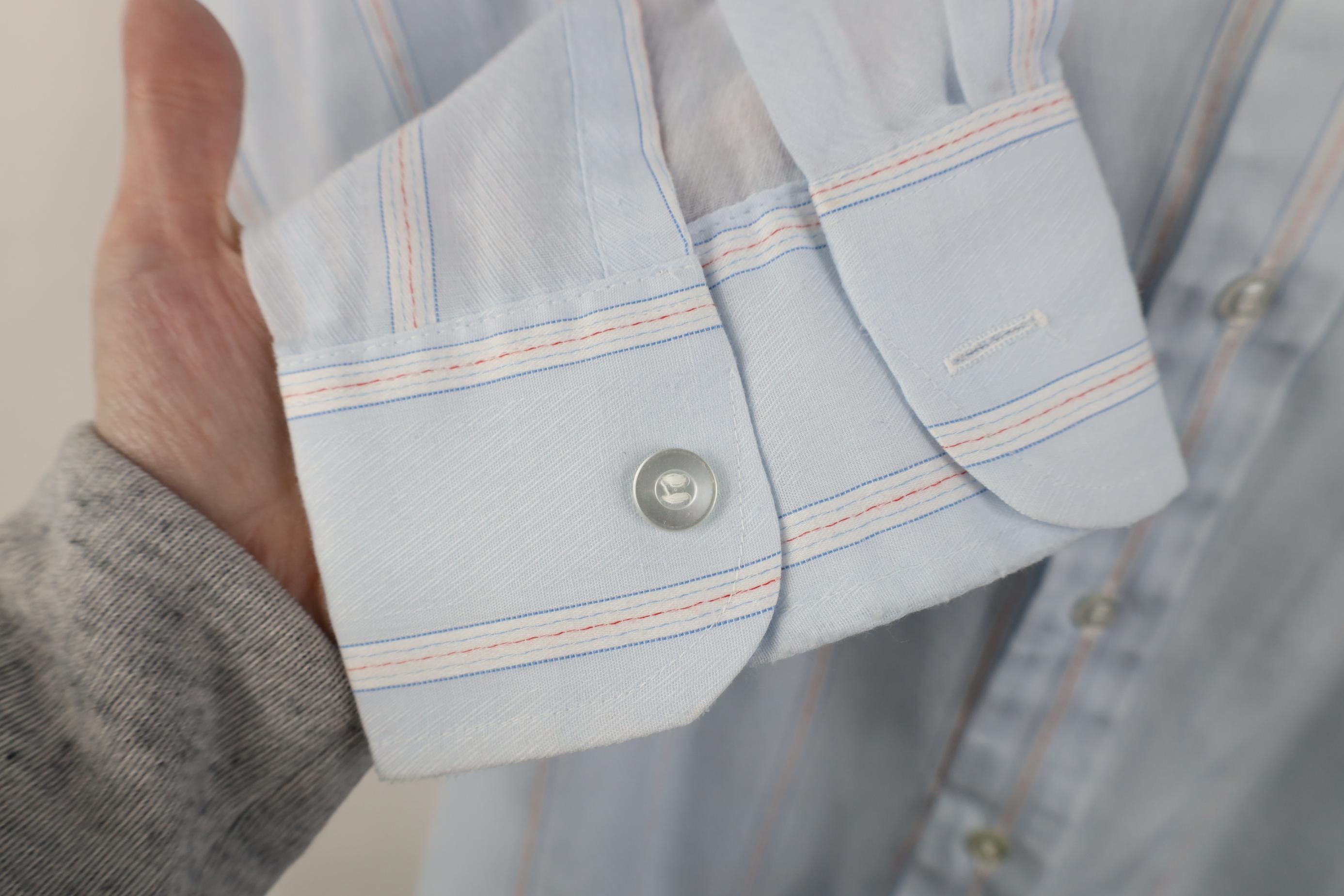 Vintage Vintage 70s Streetwear Collared Button Shirt Blue USA Size US M / EU 48-50 / 2 - 7 Thumbnail