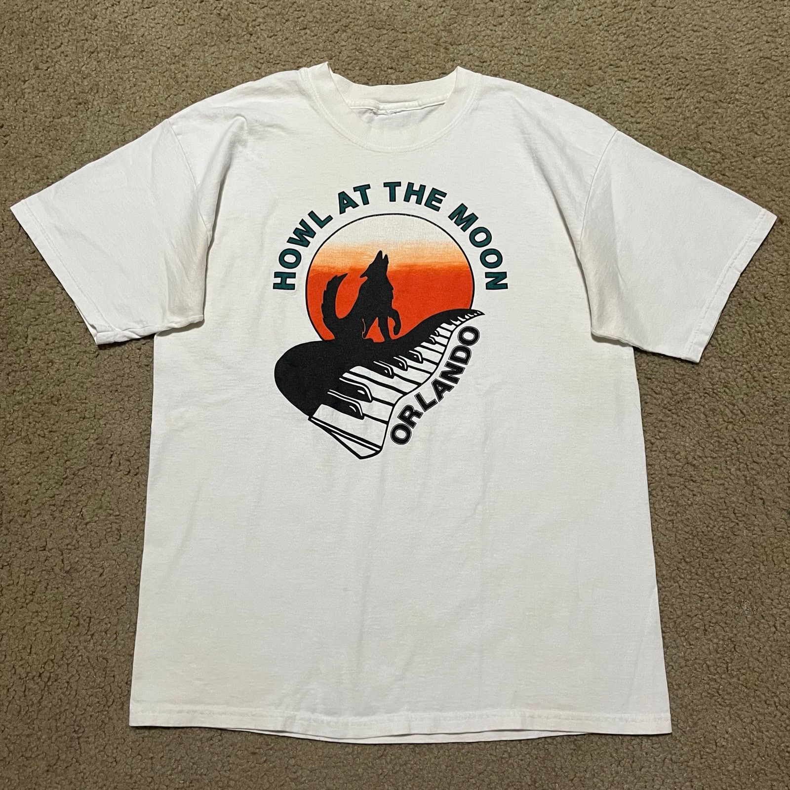 Other Vintage Howl at the Moon Orlando Piano Wolf Tee Large Size US L / EU 52-54 / 3 - 1 Thumbnail
