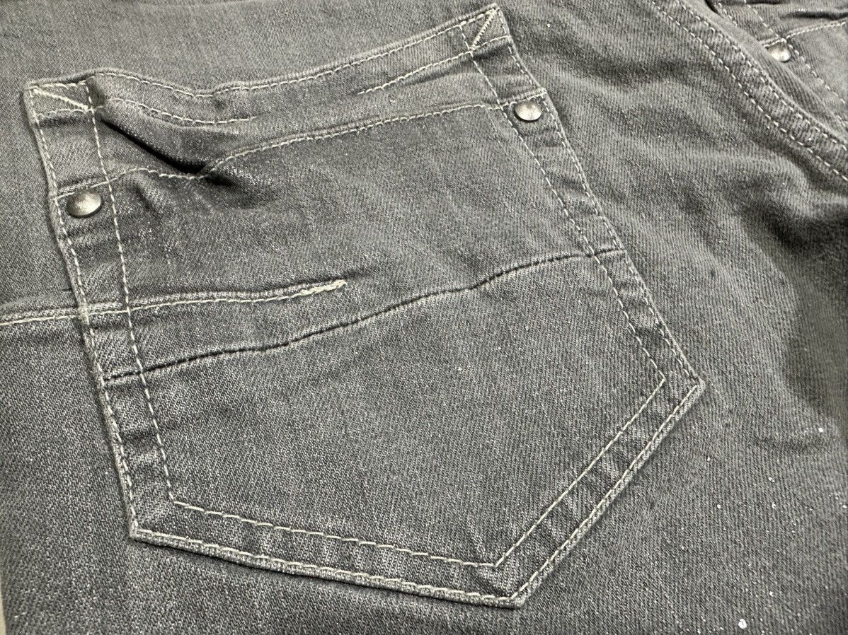 If Six Was Nine × Le Grande Bleu (L.G.B.) × Tornado Mart 🔥Y2K Archived Tornado Mart Denim Charcoal Mud Wash Glitter Size US 30 / EU 46 - 15 Thumbnail