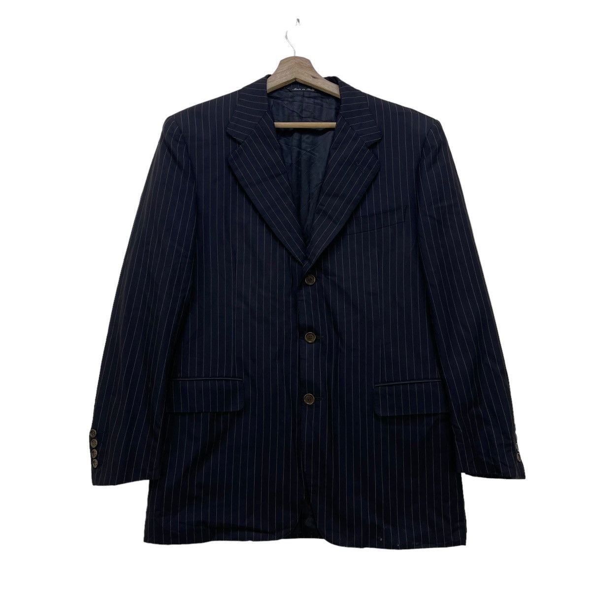 Canali Italian Designer Canali Stripe Jacket Size US M / EU 48-50 / 2 - 2 Thumbnail