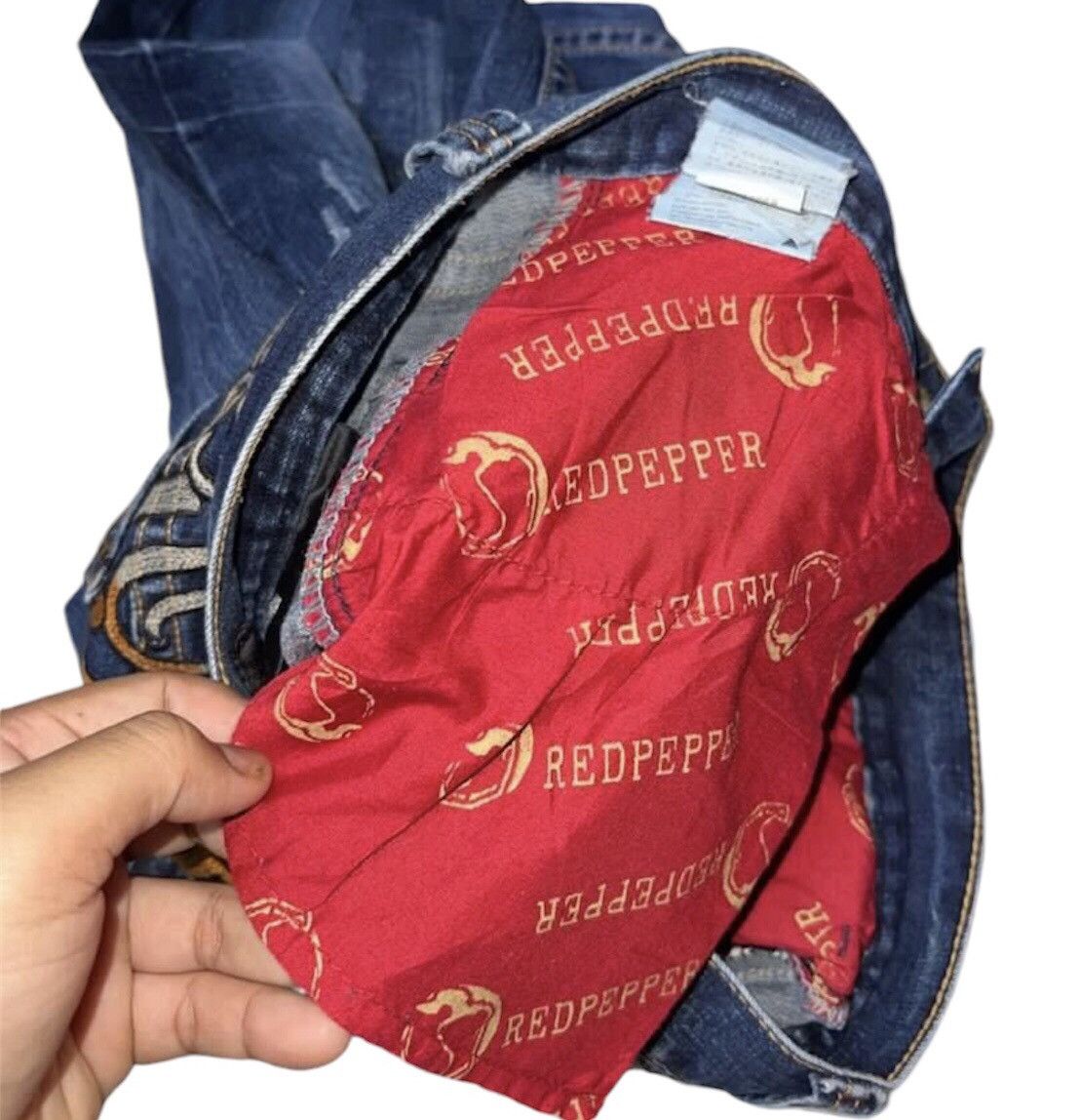 Affliction × If Six Was Nine × Japanese Brand Rare design Red pepper jeans Size US 31 - 8 Thumbnail