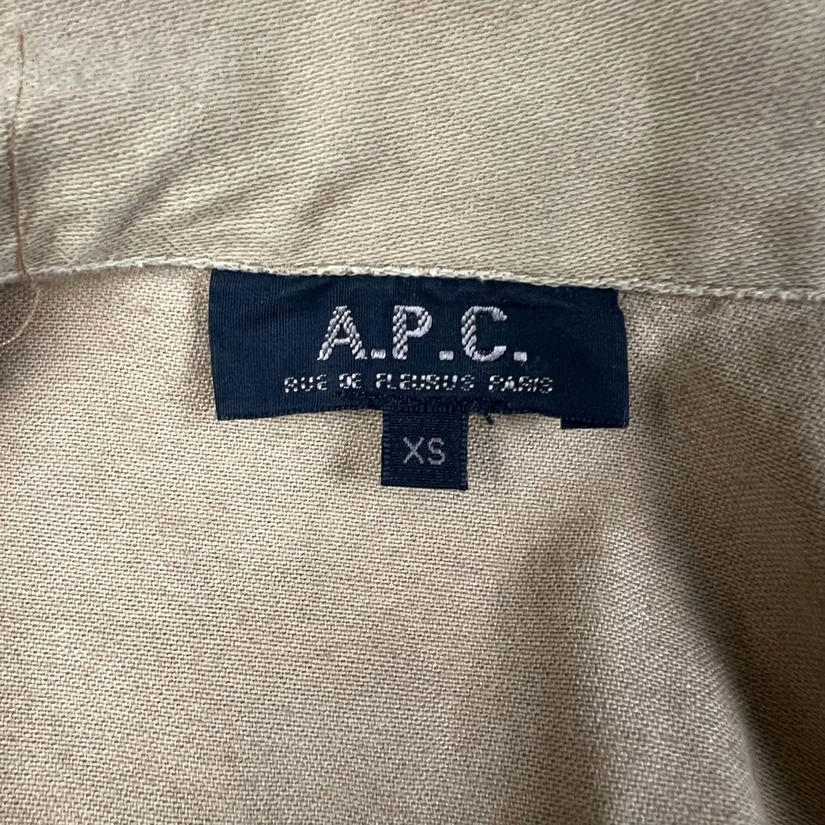 Vintage APC F2 Military Jacket Shoot Them Back XS Mens Beige Button Cotton Size US XS / EU 42 / 0 - 4 Thumbnail