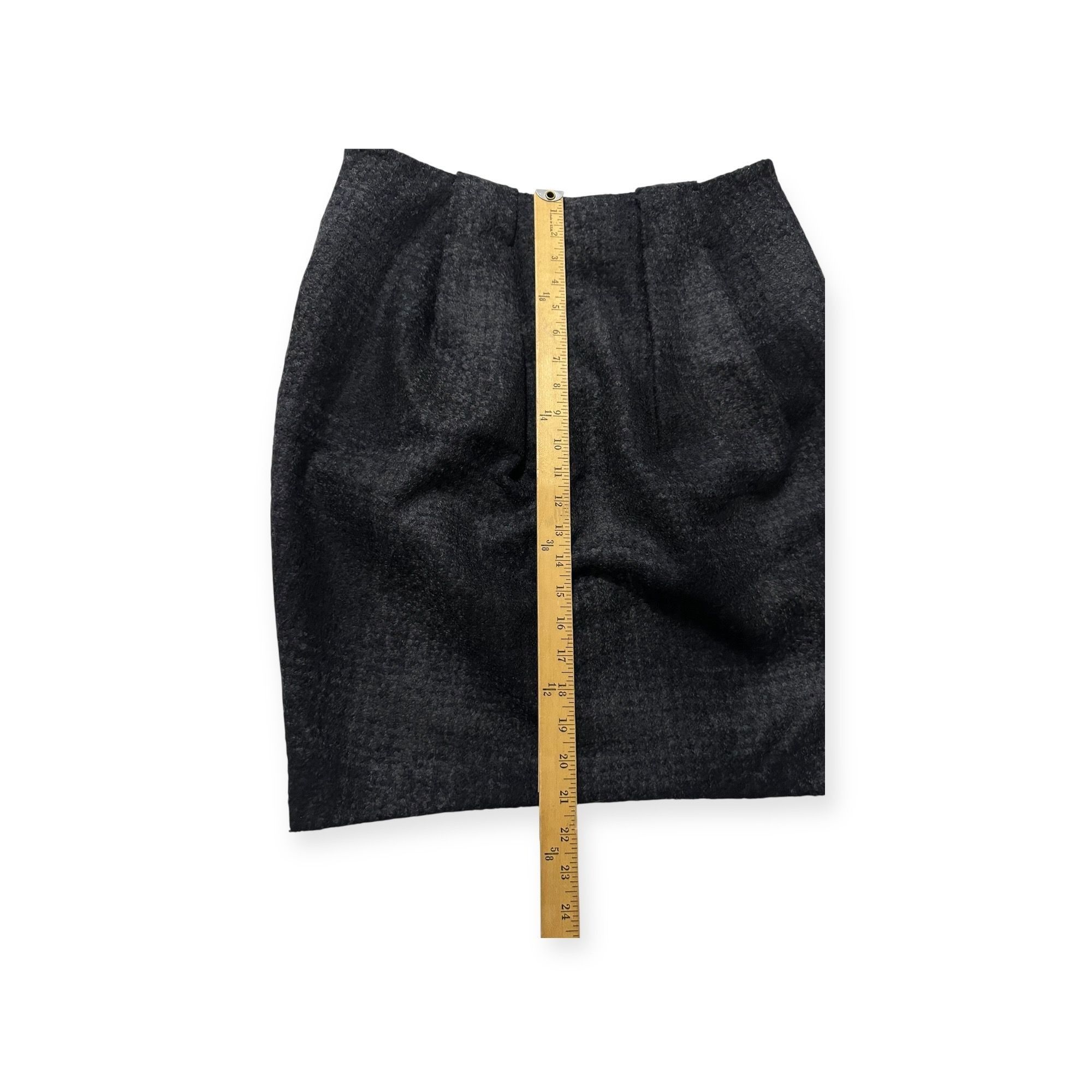 Prada Prada FW2009 Gray Plaid Wool Pencil Skirt IT 46 Made in Ital Size 32" / US 10 / IT 46 - 10 Thumbnail