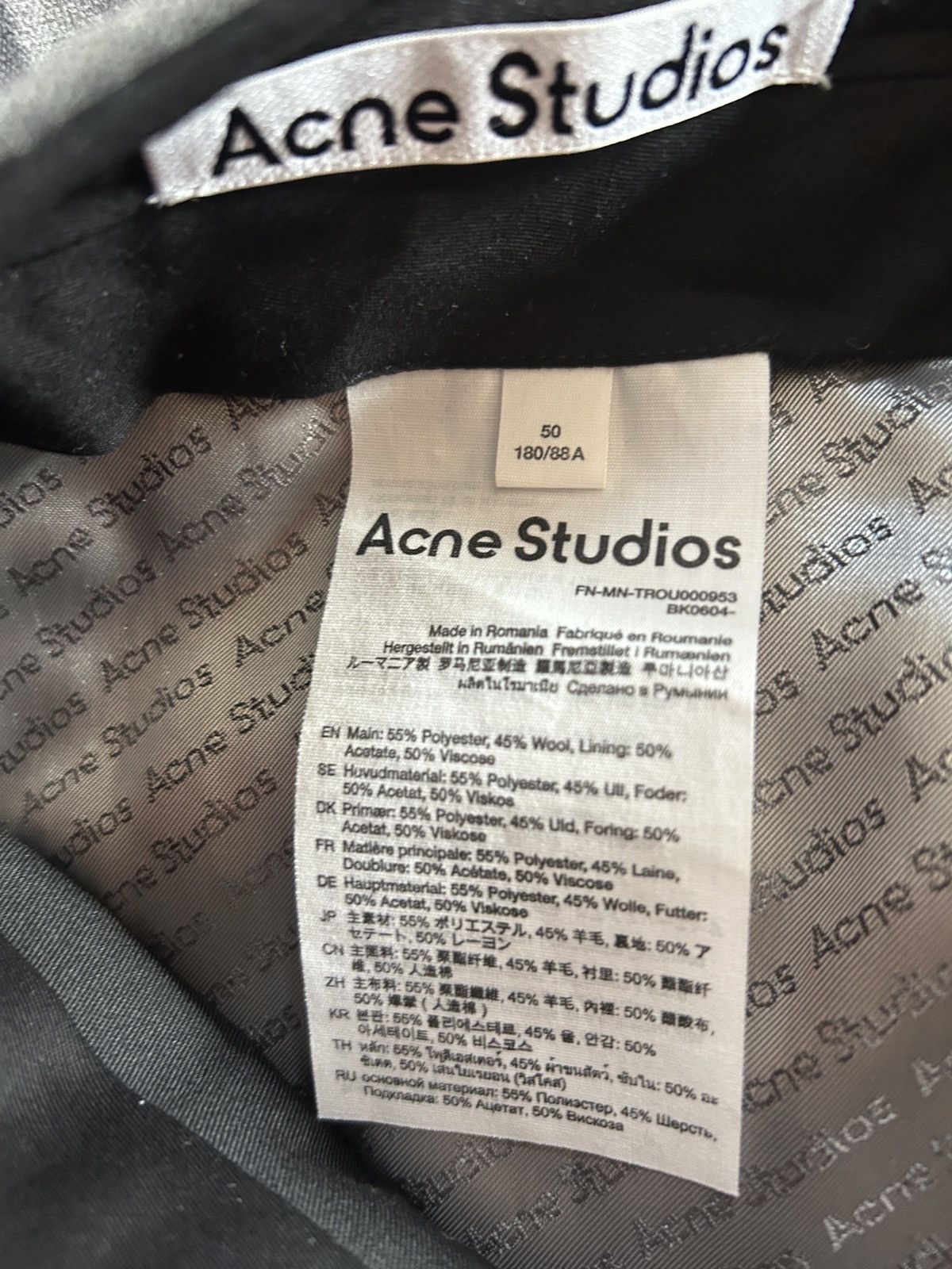 Acne Studios Acne Studios Wide Leg Trousers Size US 34 / EU 50 - 10 Thumbnail