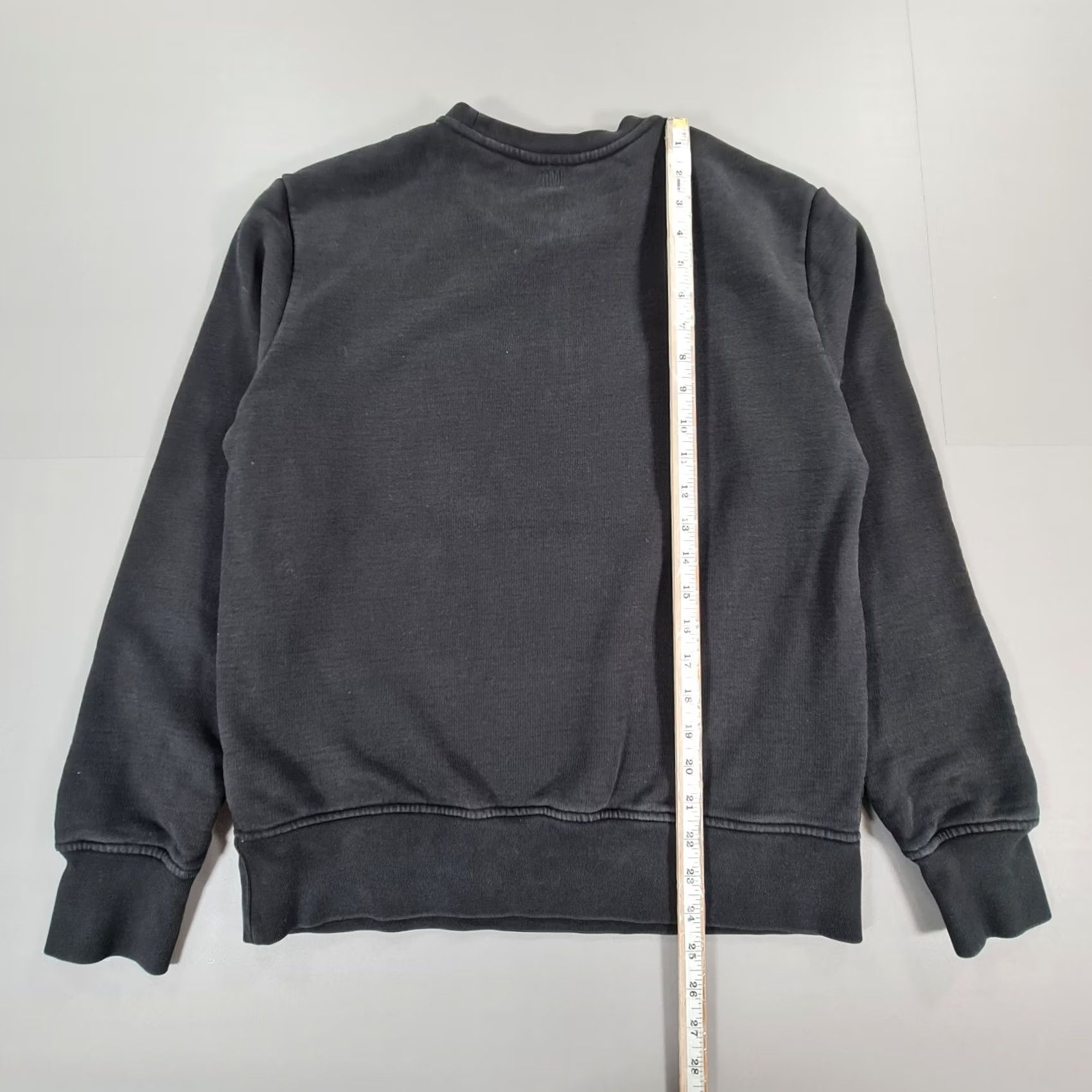 Vintage AMI Alexandre Mattiussi Sweatshirt Womens Large Black Cotton Big Logo Sweater Size L / US 10 / IT 46 - 7 Thumbnail
