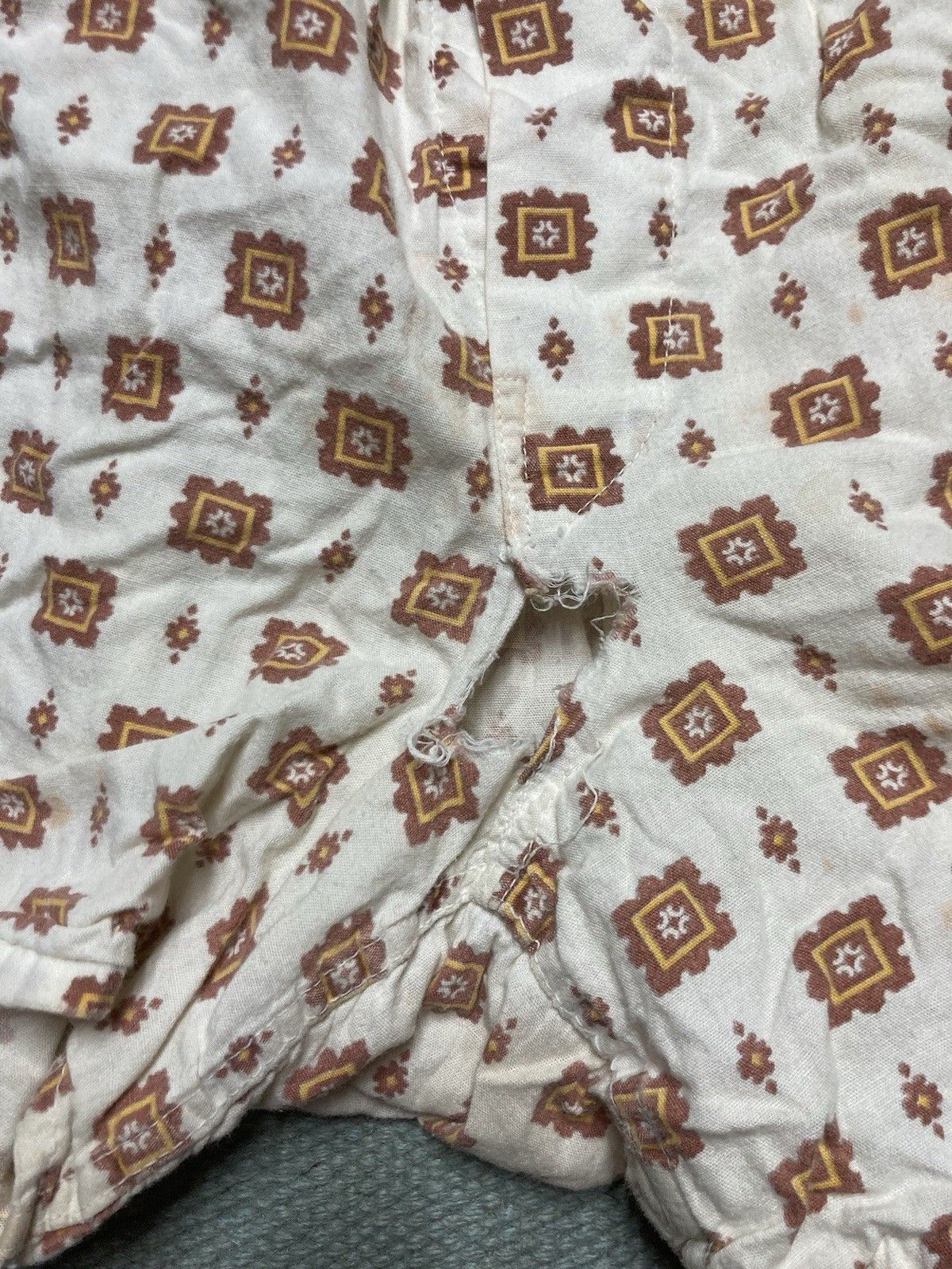 Vintage 50s men’s boxer shorts broadcloth cotton distressed Small Size 26" / US 2 / IT 38 - 4 Thumbnail