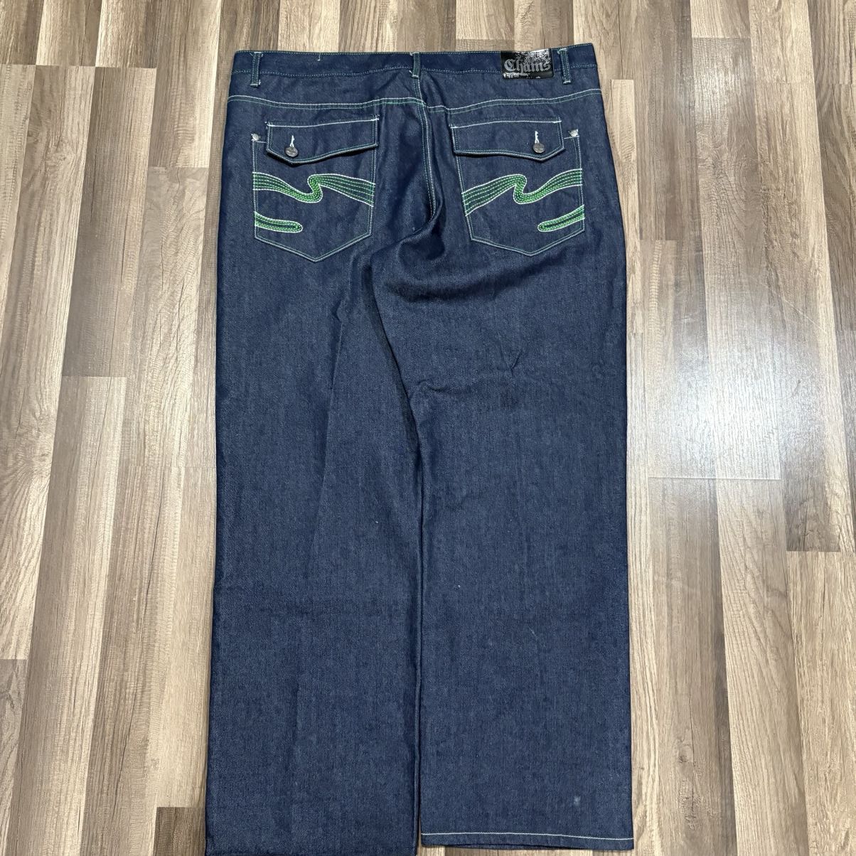 Southpole Very baggy pair of chams jeans with design on back Size US 44 / EU 60 - 4 Thumbnail