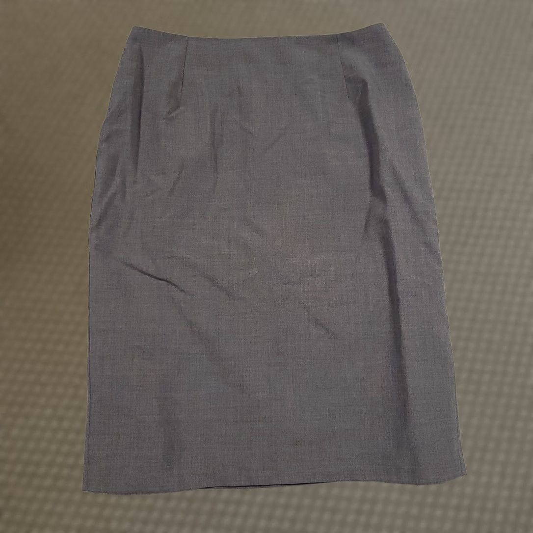 Vintage Bitten By Sarah Jessica Parker Pencil Skirt Women's 2 Gray Wool Blend Zip Size 26" / US 2 / IT 38 - 1 Thumbnail