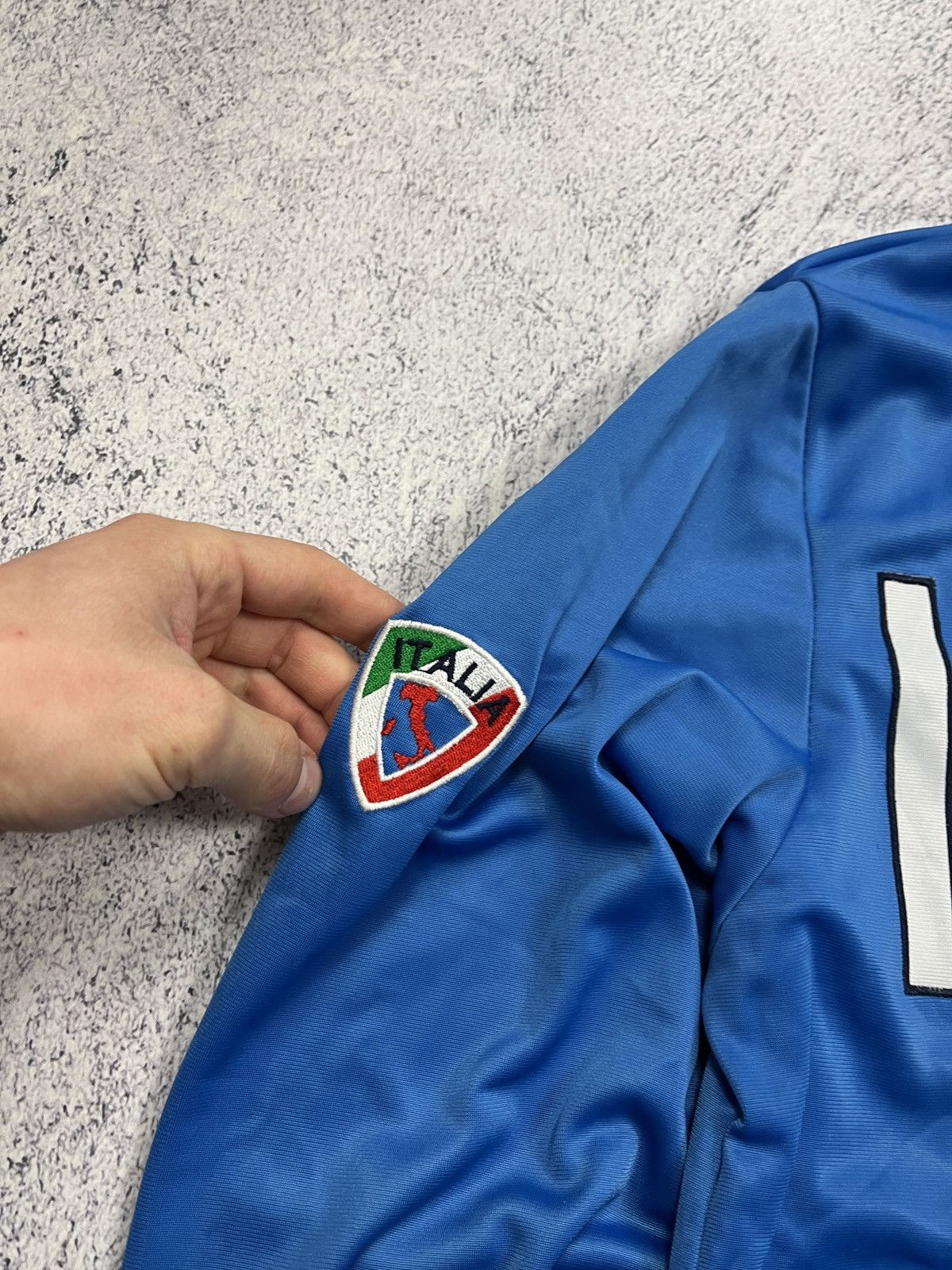 Vintage Italia Big Logo Hype Track Jacket Rare Italy Drill Blockcore Size US L / EU 52-54 / 3 - 6 Thumbnail