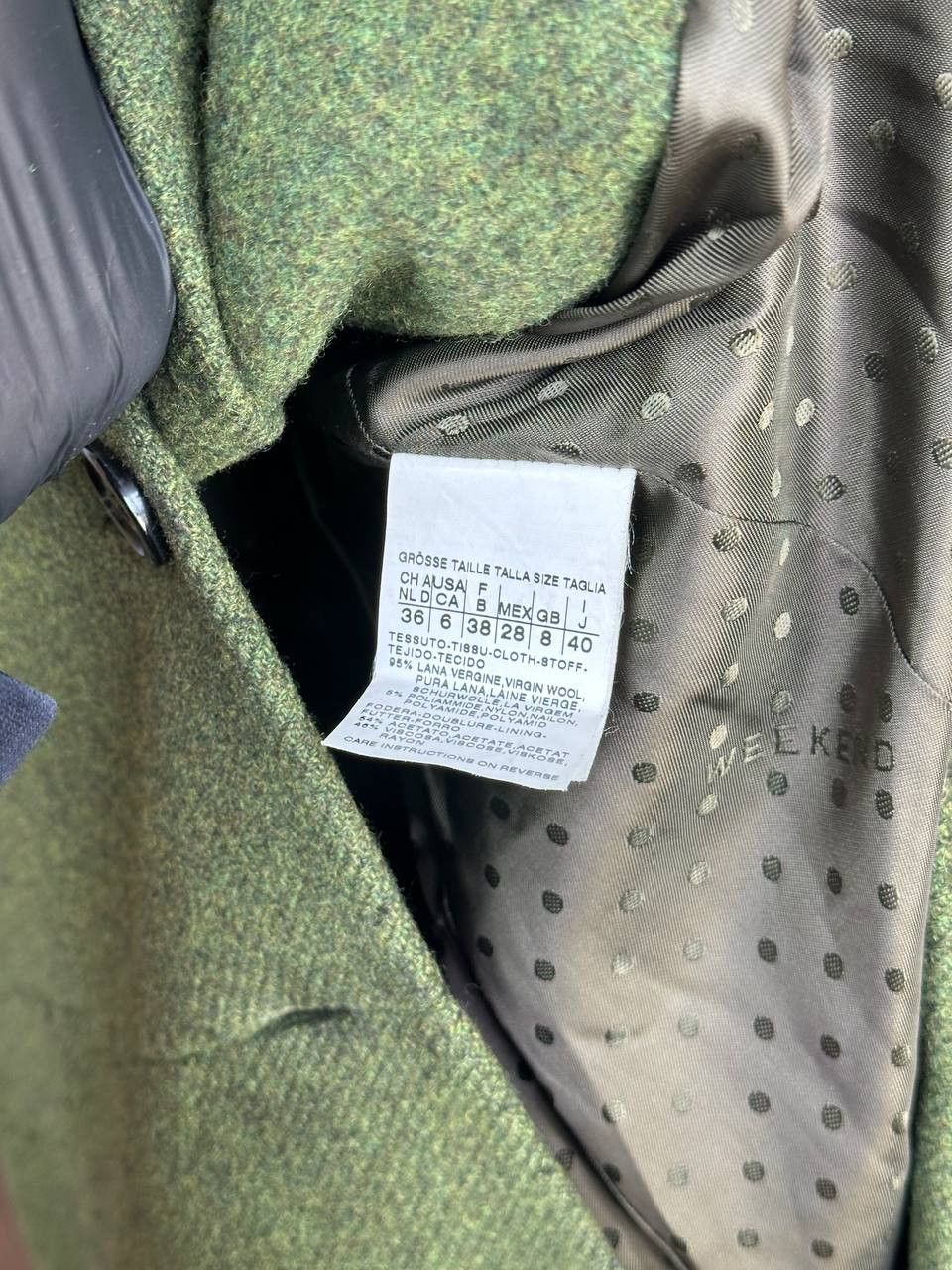 Weekend Max Mara Weekend Max Mara Wool Coat Green Button Front Mid Length Size S / US 4 / IT 40 - 16 Thumbnail