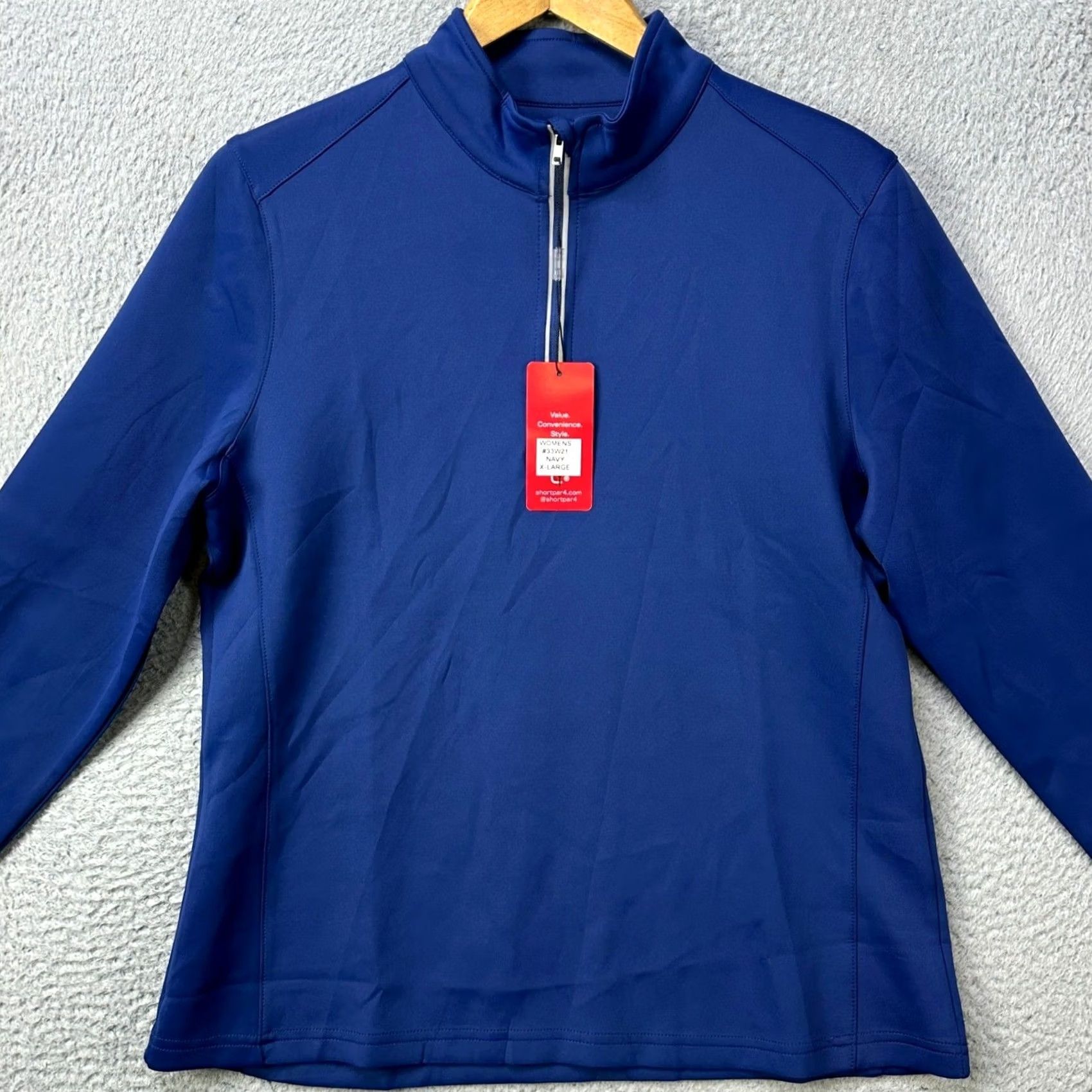 Vintage SHORT PAR 4 Golf Shirt Pullover 1/4 Zip Long Sleeve XL Womens Blue Size XL / US 12-14 / IT 48-50 - 3 Thumbnail