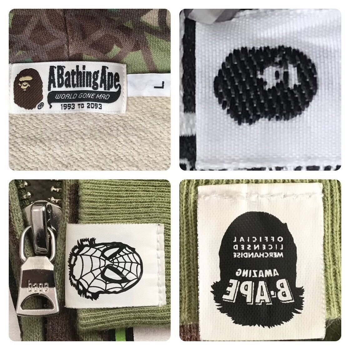 Bape × Marvel Comics Marvel Comics Spider Man BAPE camo full zip hoodie APE Size US L / EU 52-54 / 3 - 7 Thumbnail