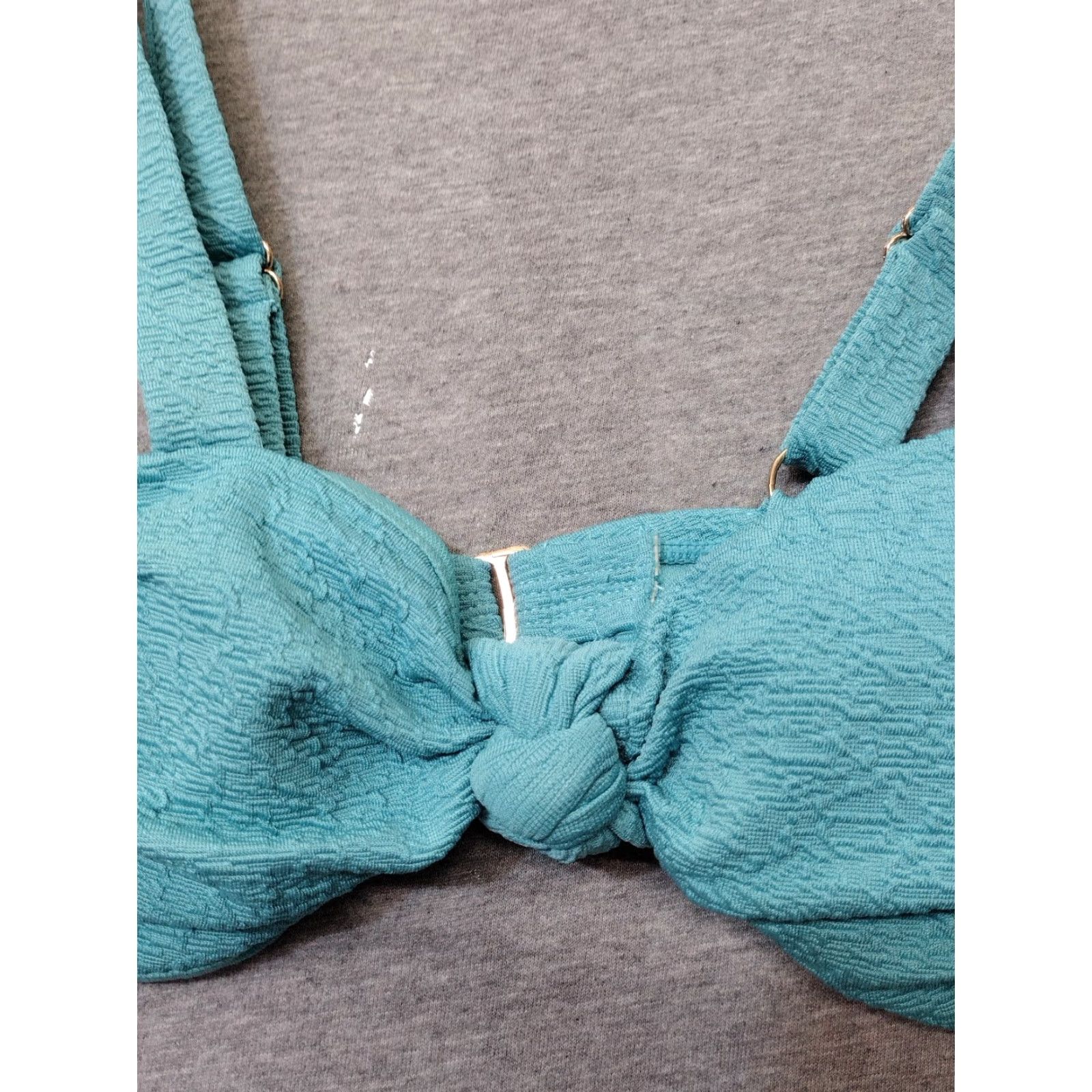 Vintage Time & Tru Womens Knotted Turquoise Bikini Top Size S (4-6) Size S / US 4 / IT 40 - 4 Thumbnail