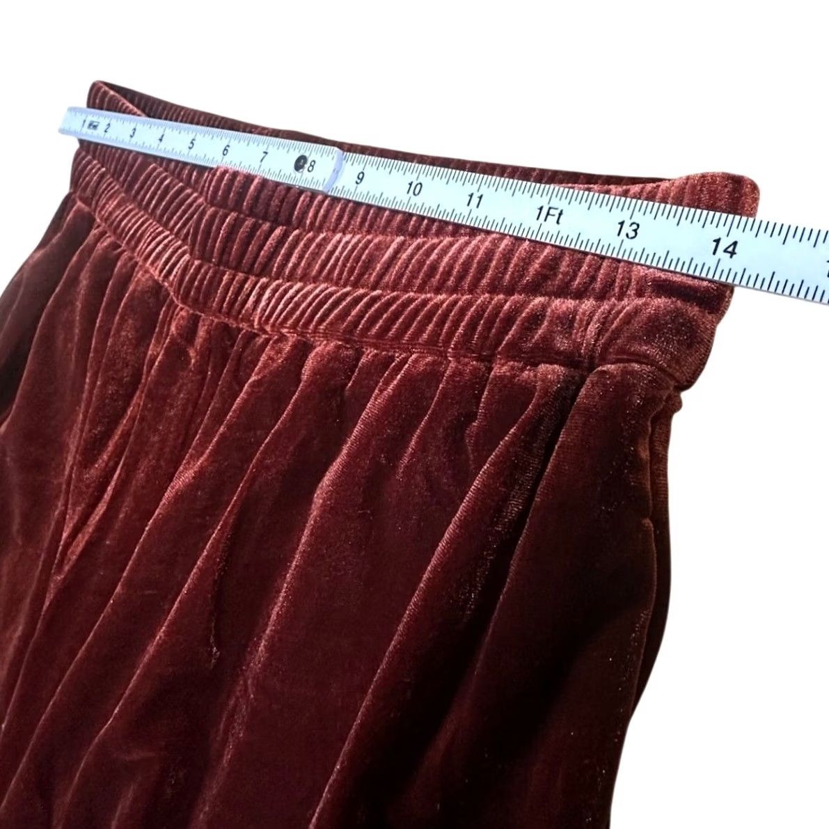 Born BALTIC BORN Velvet Jogger Pants Burgundy Elastic Waist S Size Medium Size 28" / US 6 / IT 42 - 7 Thumbnail