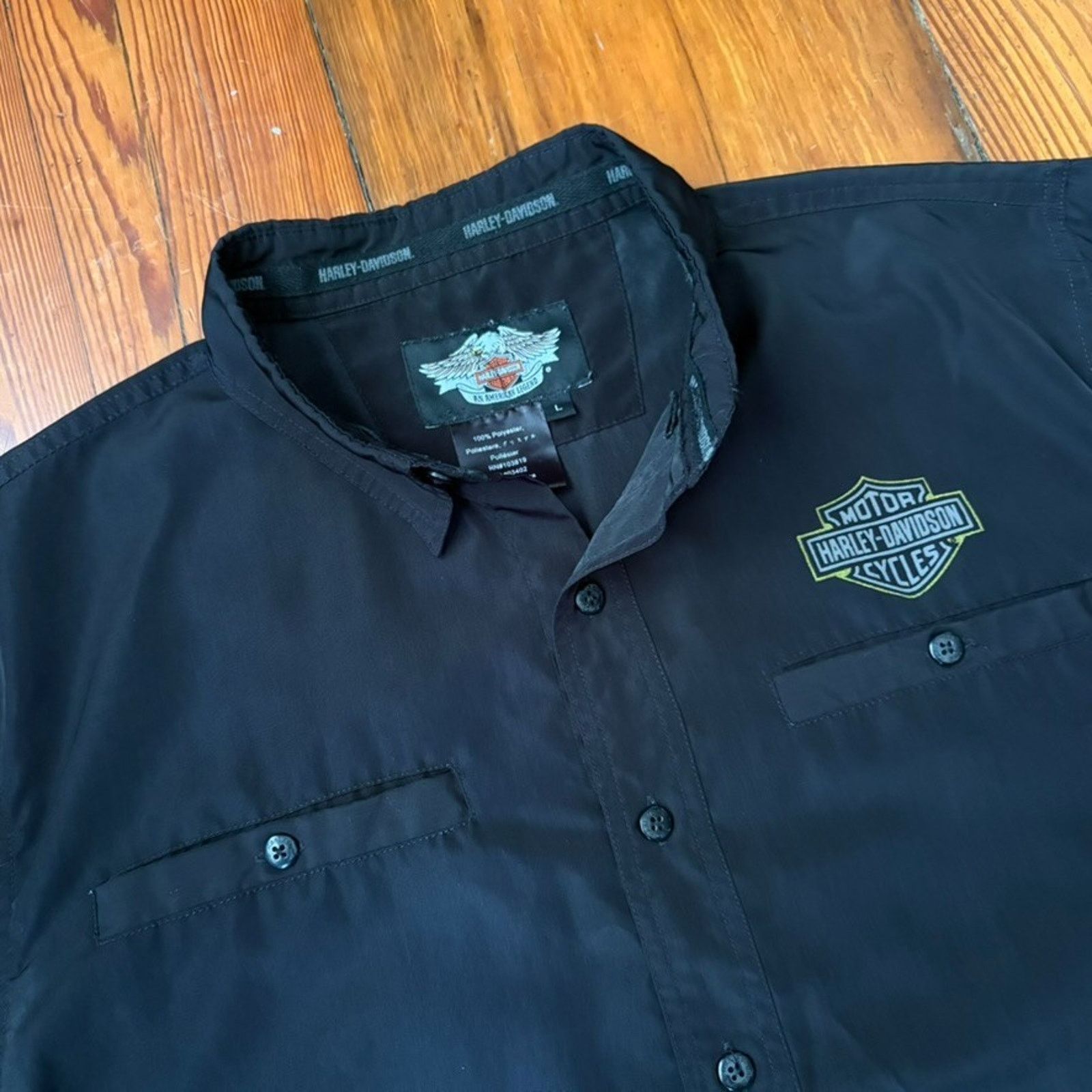 Harley Davidson × Vintage Vintage Harley Davidson Button Up Shirt Men's Size L Size US L / EU 52-54 / 3 - 2 Thumbnail