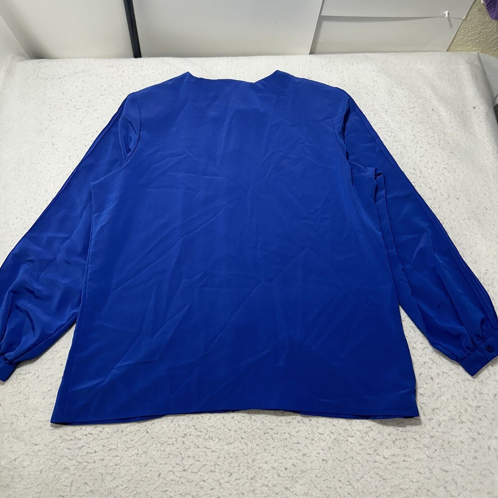 Other Liz Baker 18W Lightweight Button Down Blouse Royal Blue Size XXL / US 16-18 / IT 52-54 - 9 Thumbnail