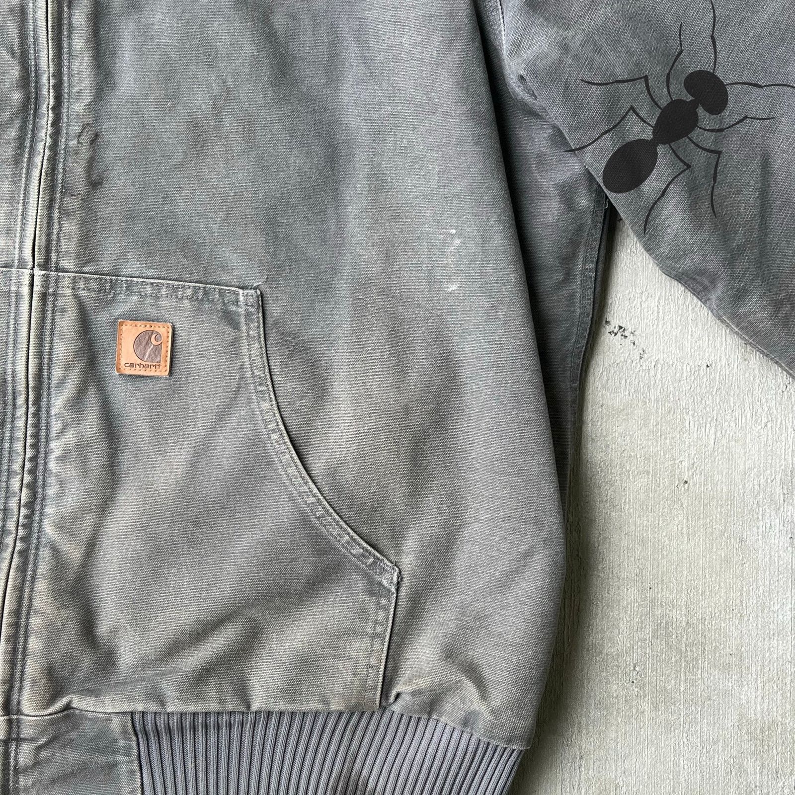 Carhartt × Vintage Carhartt J130 GVL gray hooded work wear jacket Size US XL / EU 56 / 4 - 3 Thumbnail