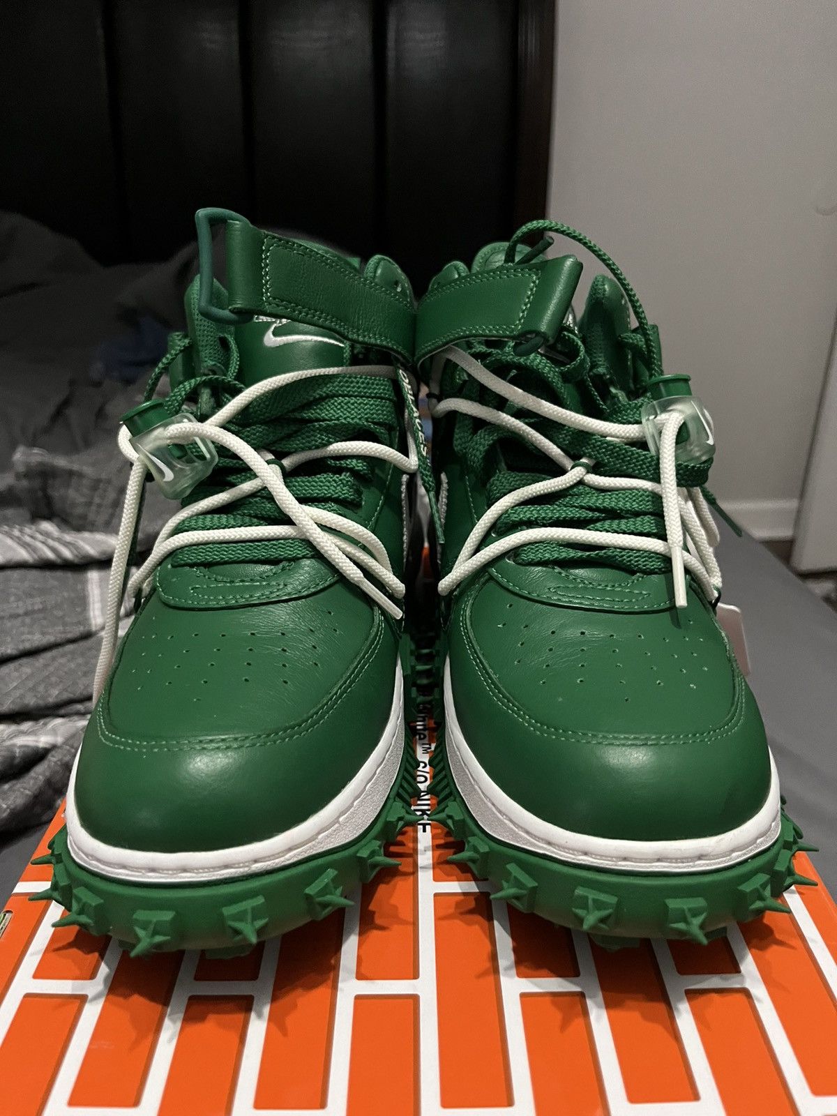 Nike × Off-White Af1 mid forest green Size US 9 / EU 42 - 3 Thumbnail