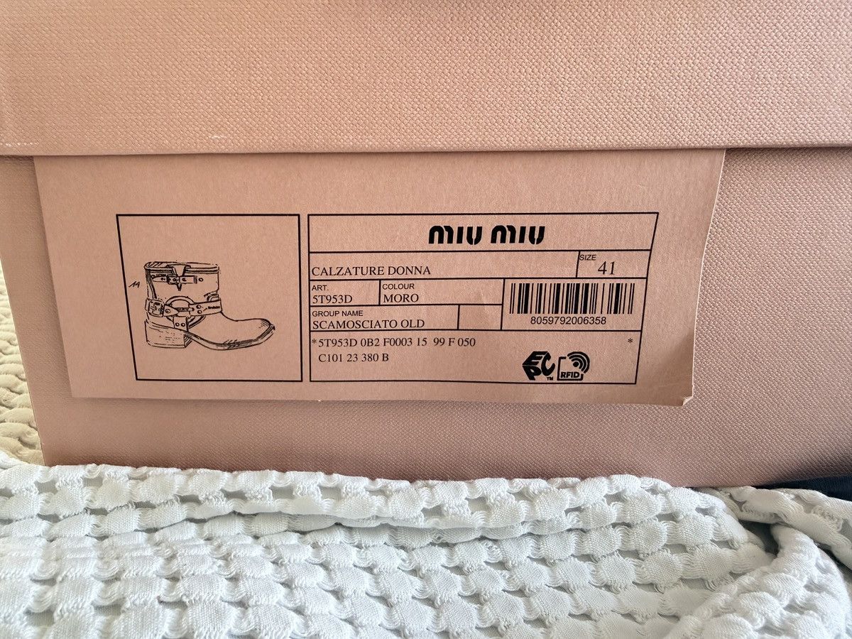 Miu Miu Miu Miu Size 41 Buckle Suede Ankle Boots Size US 11 / IT 41 - 5 Thumbnail