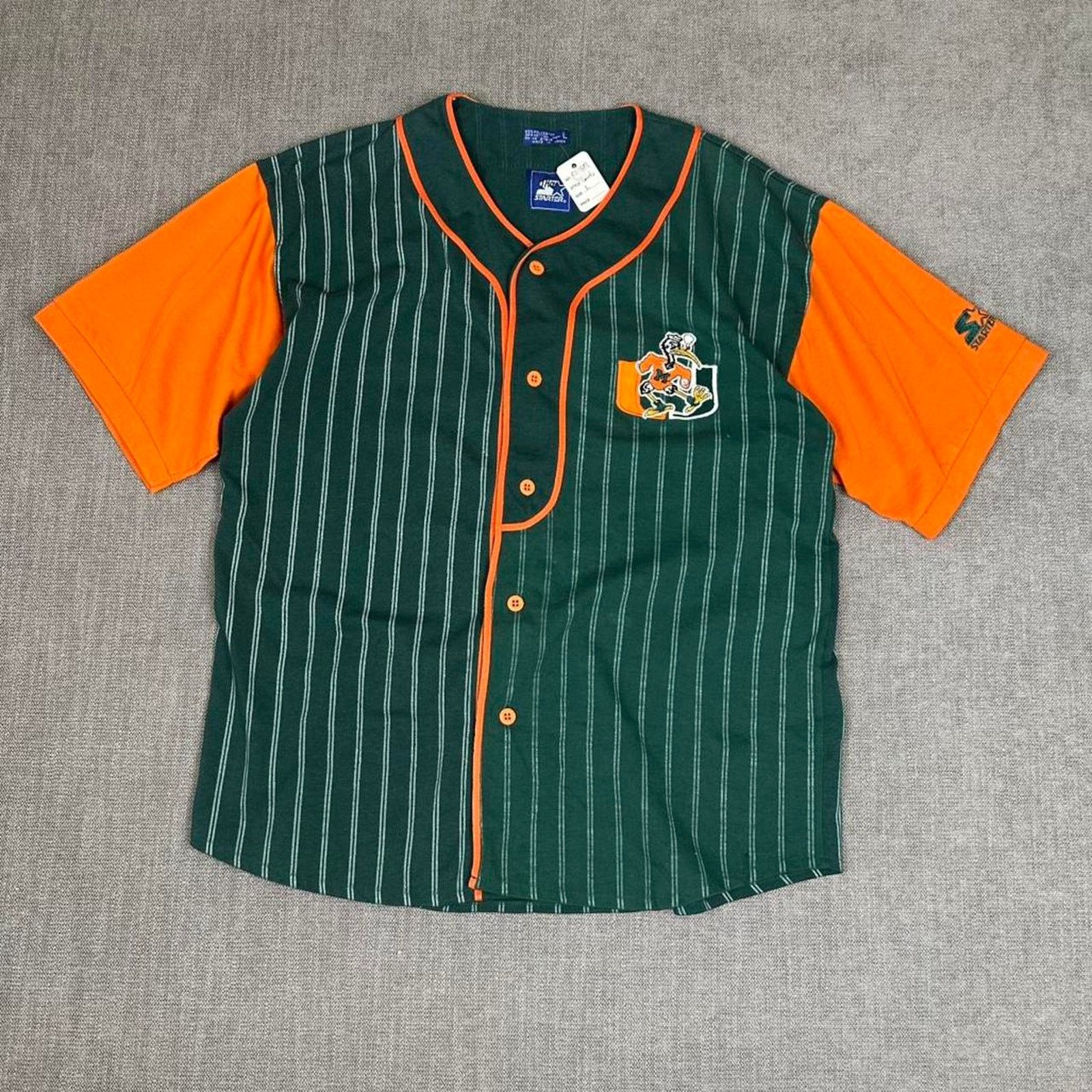 Starter Vintage 90s Starter Miami Hurricanes baseball jersey Size US L / EU 52-54 / 3 - 1 Thumbnail