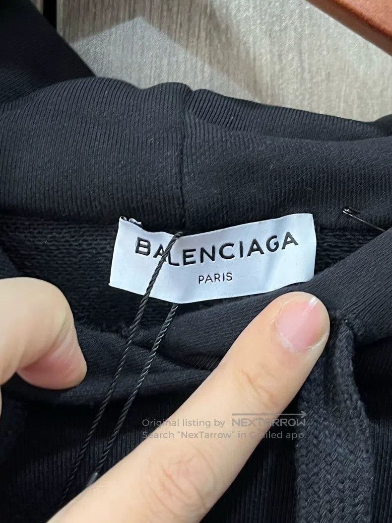 Balenciaga Balenciaga Logo slogan hooded sweatshirt Size US XS / EU 42 / 0 - 5 Thumbnail