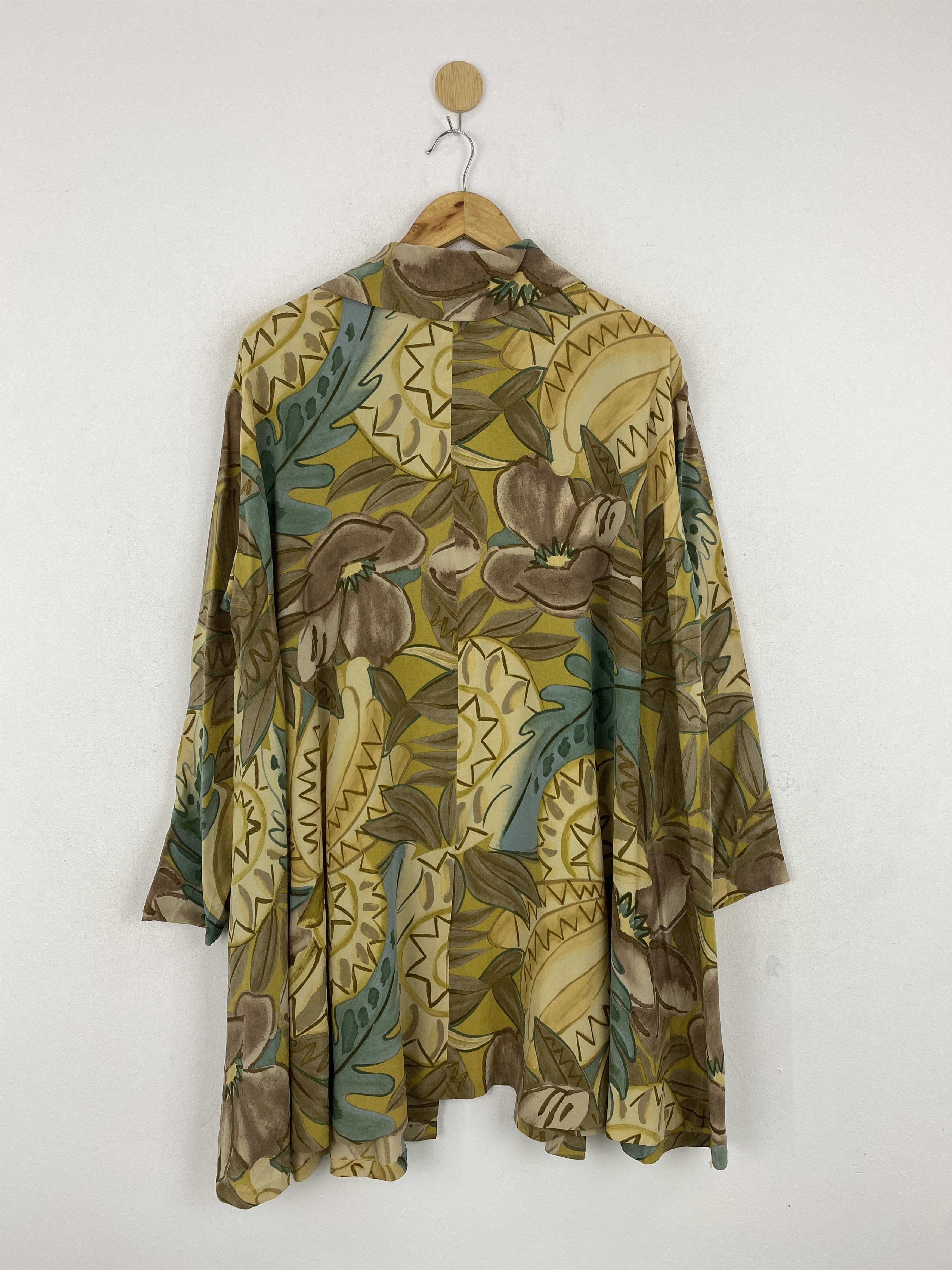 SikSilk × Vintage Vintage Japanese Brand Pure Silk Shirt Blouse J1899 Size US XL / EU 56 / 4 - 3 Thumbnail