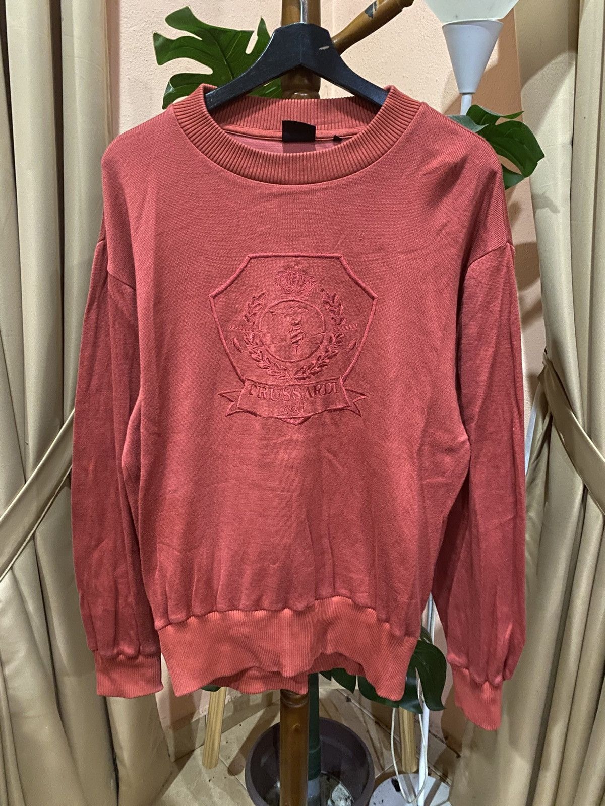 Trussardi Vintage Trussardi Sport Embroidered Sweatshirt 90s Red Japan Size US M / EU 48-50 / 2 - 1 Thumbnail