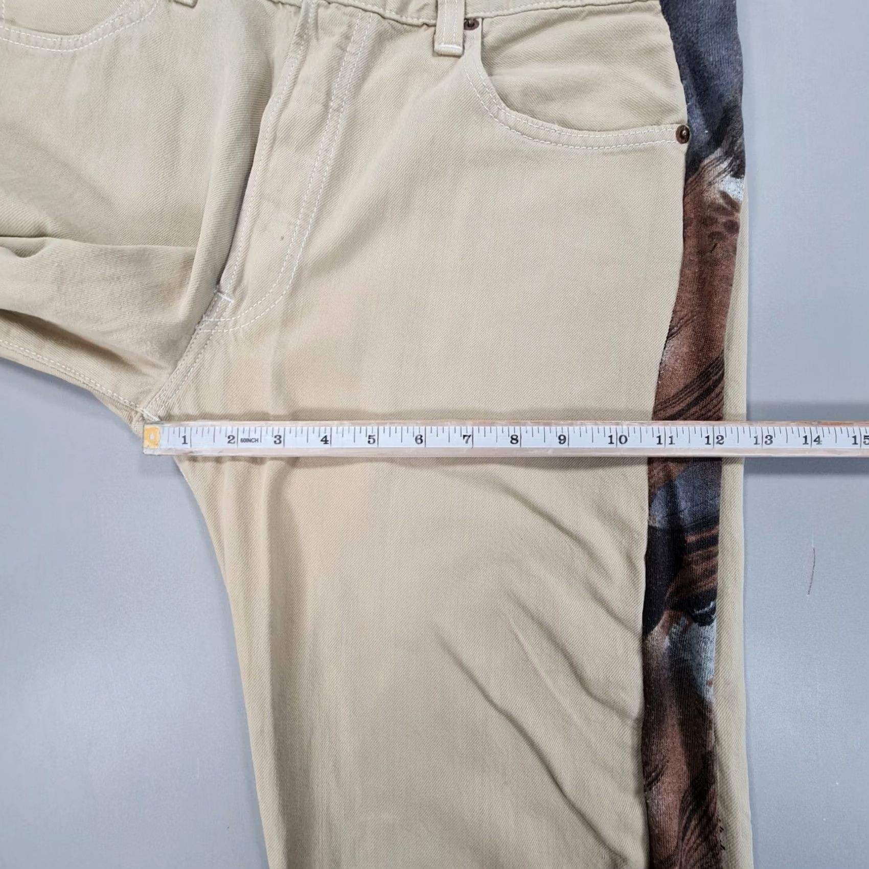 Levi's VINTAGE Levi's 501 Jeans Mens W36 L34 Ivory Straight 90s Remake Leopard Stripe Denim 5-Pocket Size US 36 / EU 52 - 6 Thumbnail