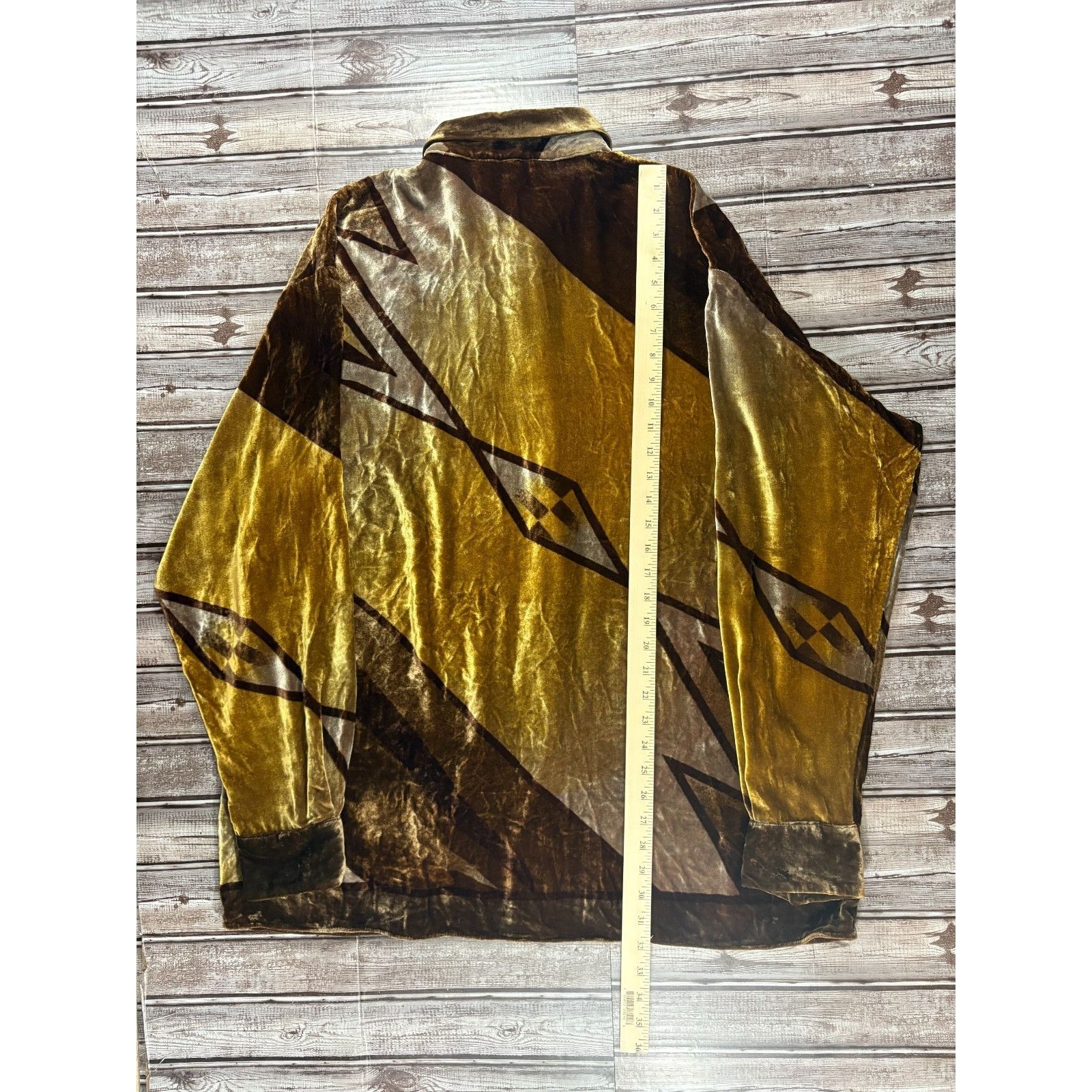 Gemelli Genelli Silk Blend Velour Disco Retro Geometric Shirt size 3 Size US XXL / EU 58 / 5 - 3 Thumbnail