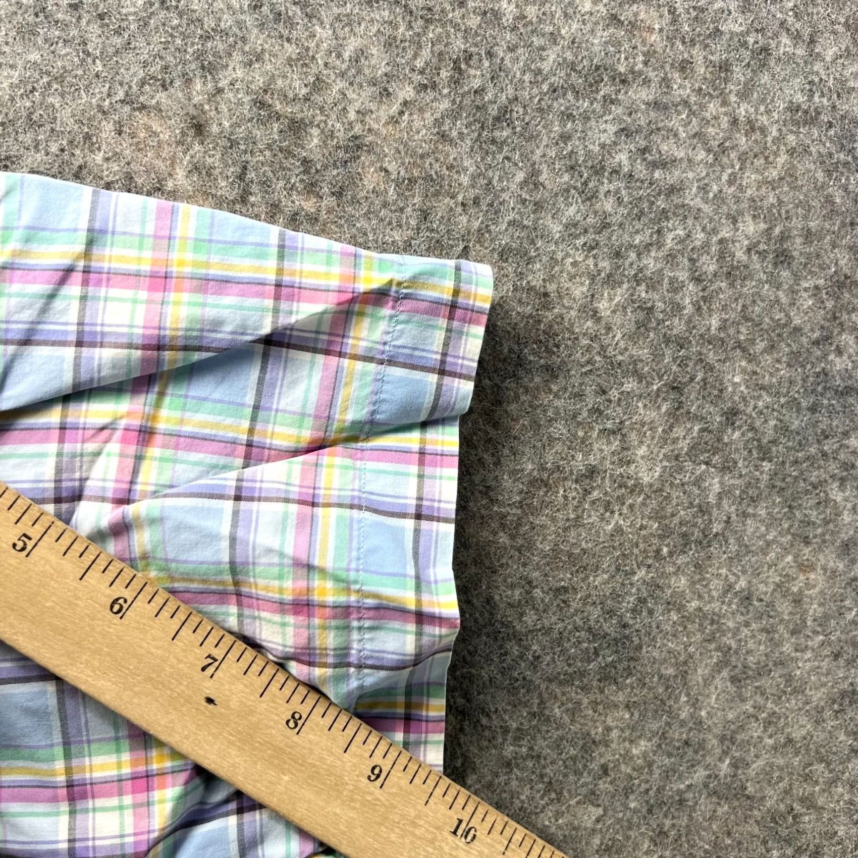 Polo Ralph Lauren VINTAGE Polo Ralph Lauren Shirt Men M Blue Plaid Button-Down Short Sleeve Regular Size US M / EU 48-50 / 2 - 4 Thumbnail