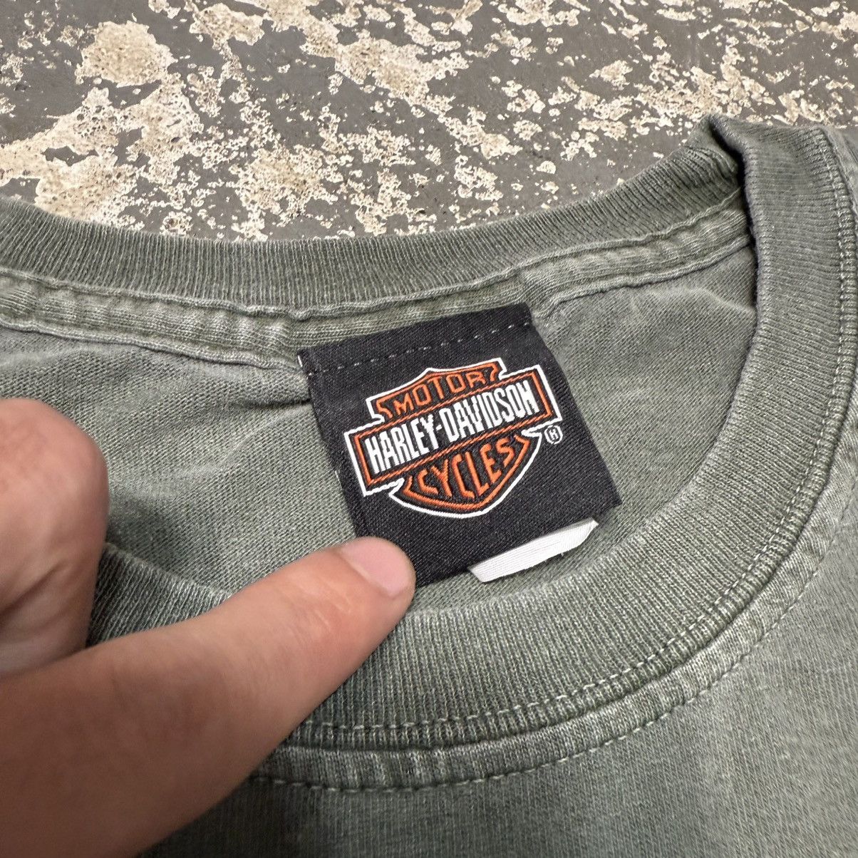 Vintage Vintage Harley Davidson Long Sleeve Green Pikeville Kentuck Size US XL / EU 56 / 4 - 5 Thumbnail