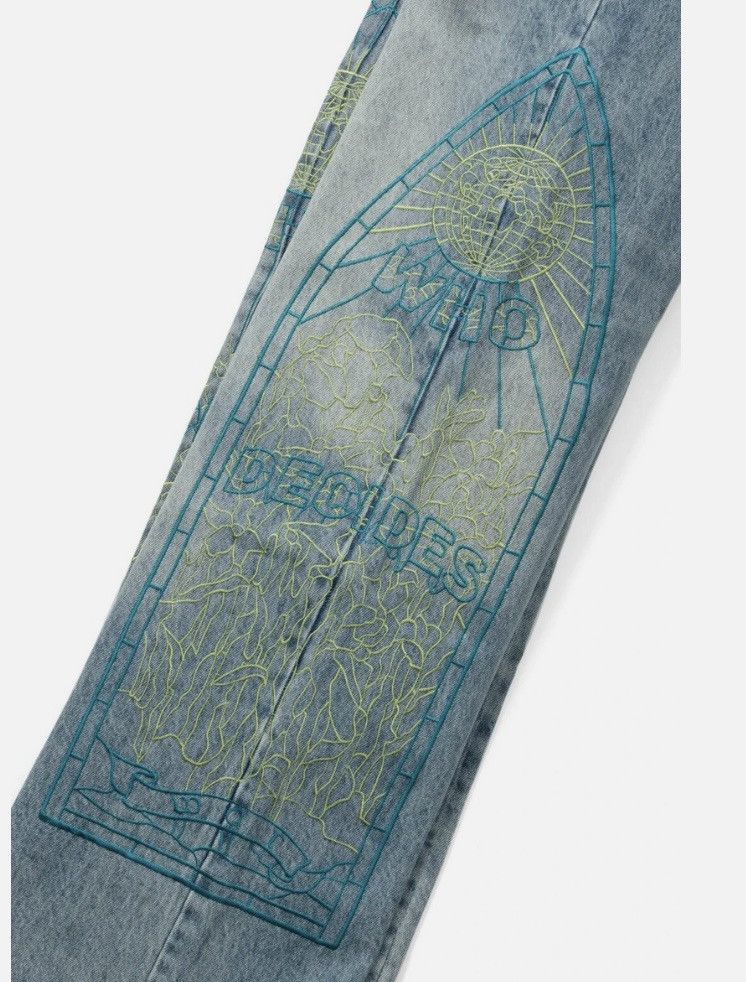 Who Decides War Who Decides War Virtuous Embroidered Jeans Size US 32 / EU 48 - 8 Thumbnail